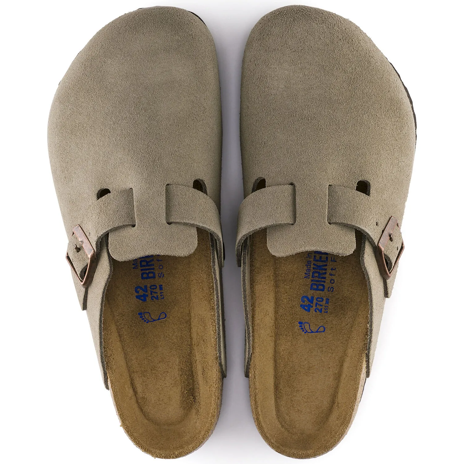 Birkenstock Boston Soft Footbed Taupe Suede Birkenstock Boston Soft Footbed Taupe Suede