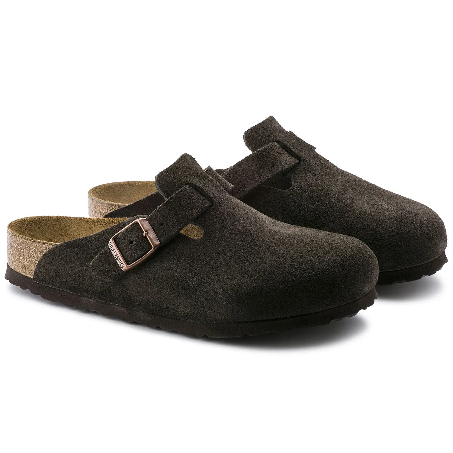 【BIRKENSTOCK】BOSTON Birkenstock Boston Soft Footbed Mocha Suede