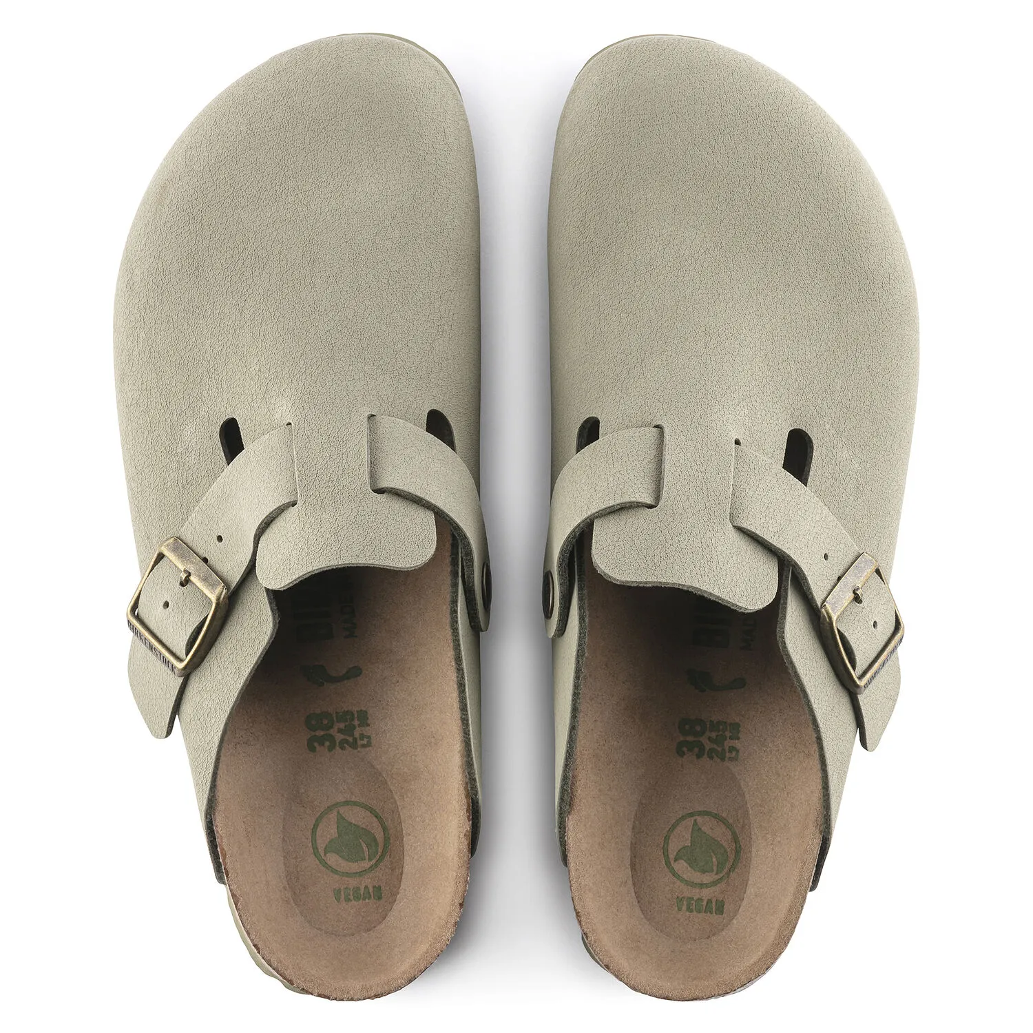 Birkenstock Boston Vegan Faded Khaki Birkibuc