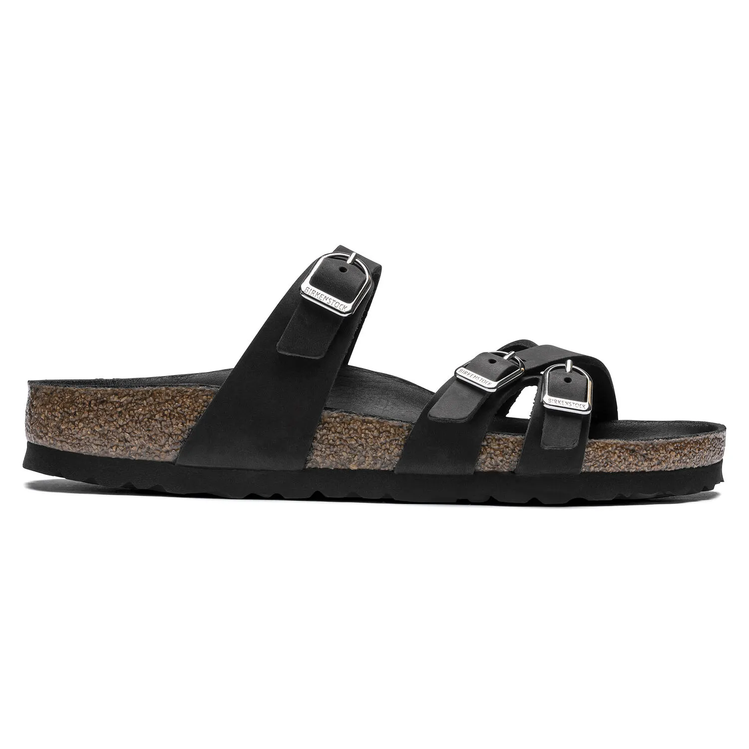 BIRKENSTOCK ブラックフラットシューズ 40 Birkenstock Franca Hex Black Oiled