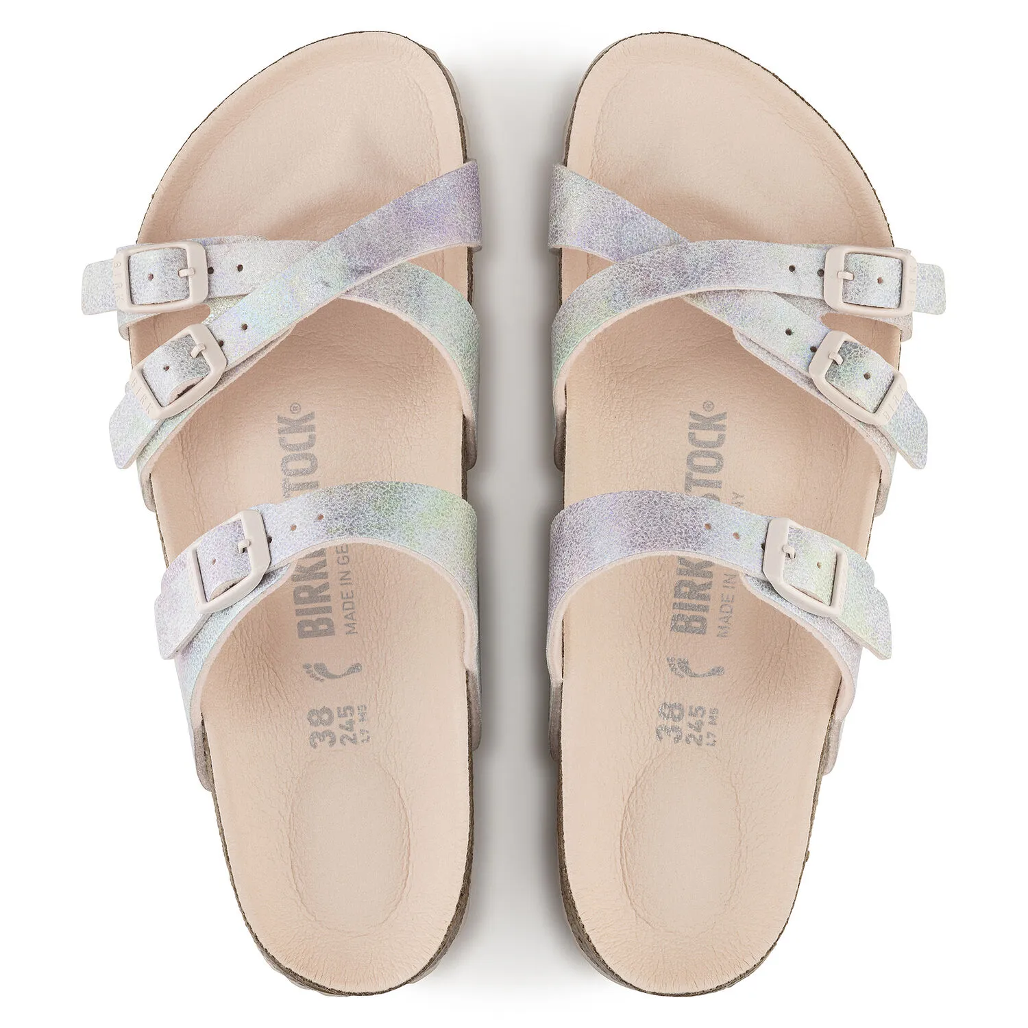 Birkenstock Franca Vegan Iridescent Light Rose Microfiber
