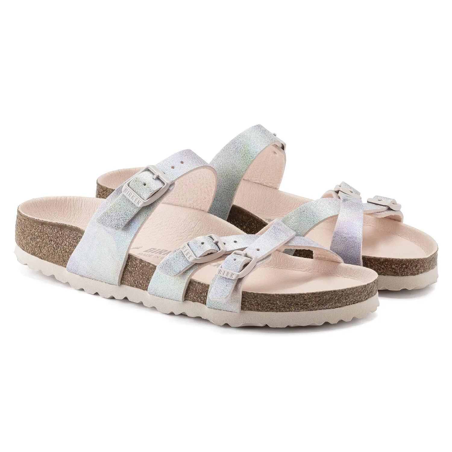 BIRKENSTOCK シェアリング　テディ　41 新品未使用 Birkenstock Franca Vegan Iridescent Light Rose Microfiber