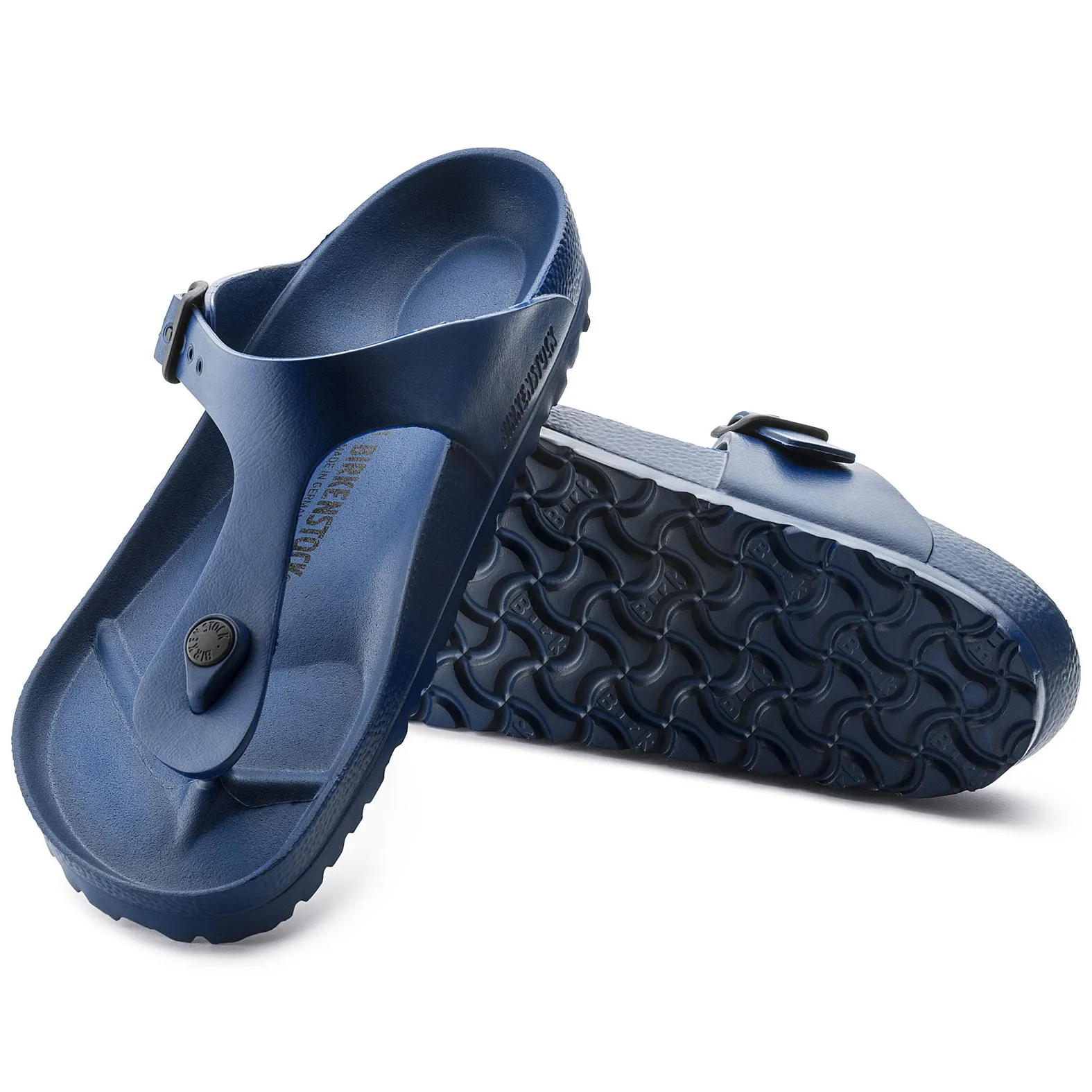 Birkenstock EVA Gizeh Thong Sandals Unisex Navy Blue Adjustable Buckle Size 45 Birkenstock Gizeh Braid Sandal (Women) - Navy Oiled Leather  main image 2