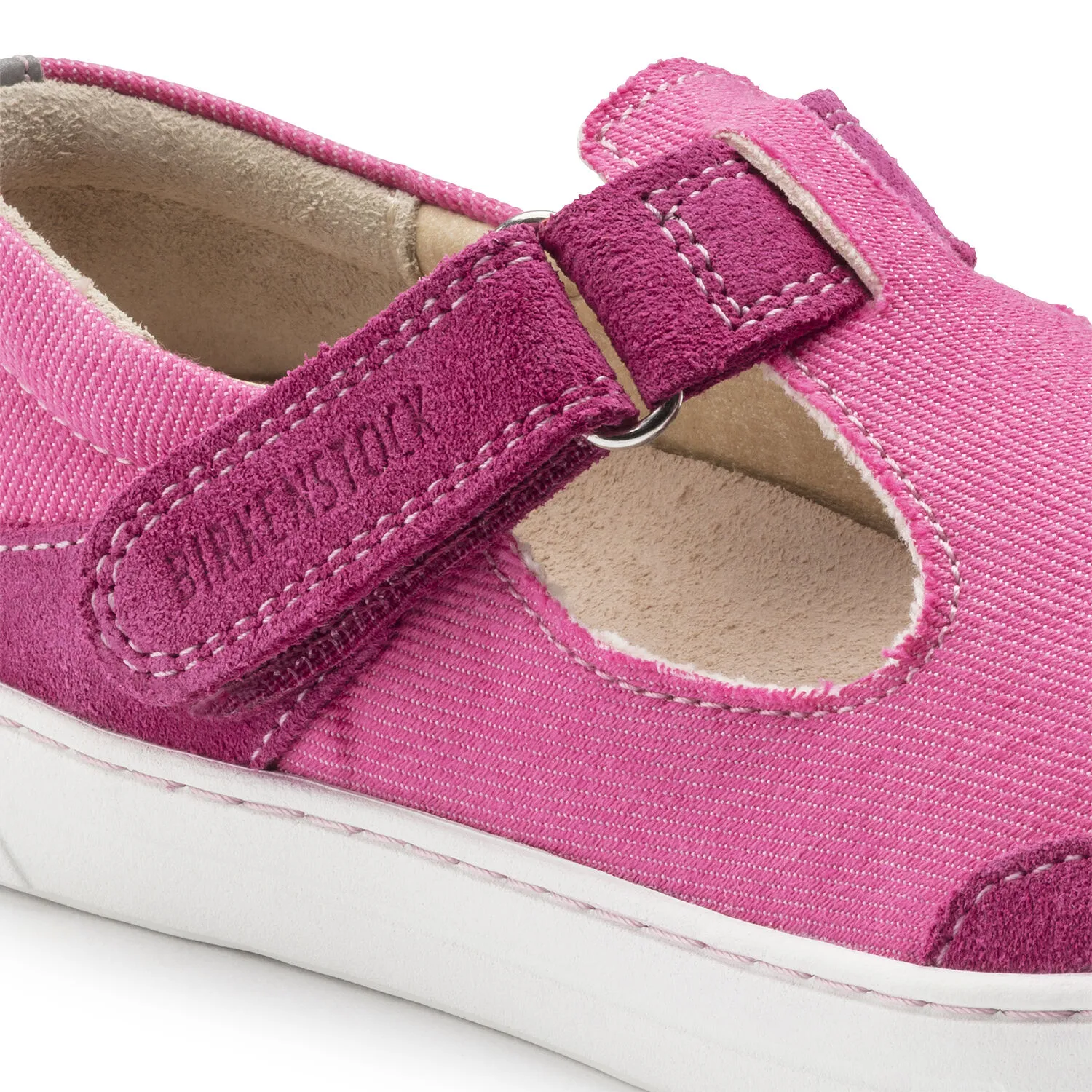 びりけん Birkenstock Abilene Kids Fuchsia Textile/Suede