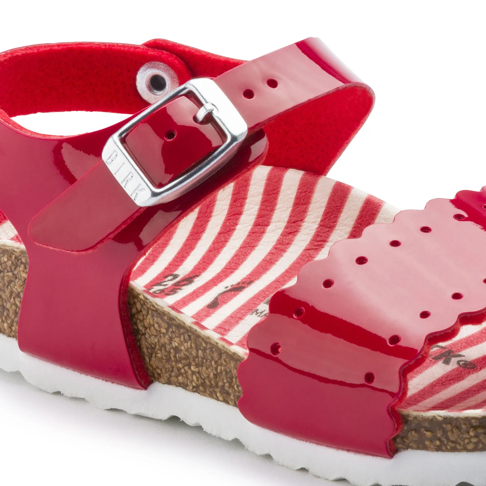 k.s♡ Birkenstock Risa Kids Nautical Stripes Red Patent BirkoFlor