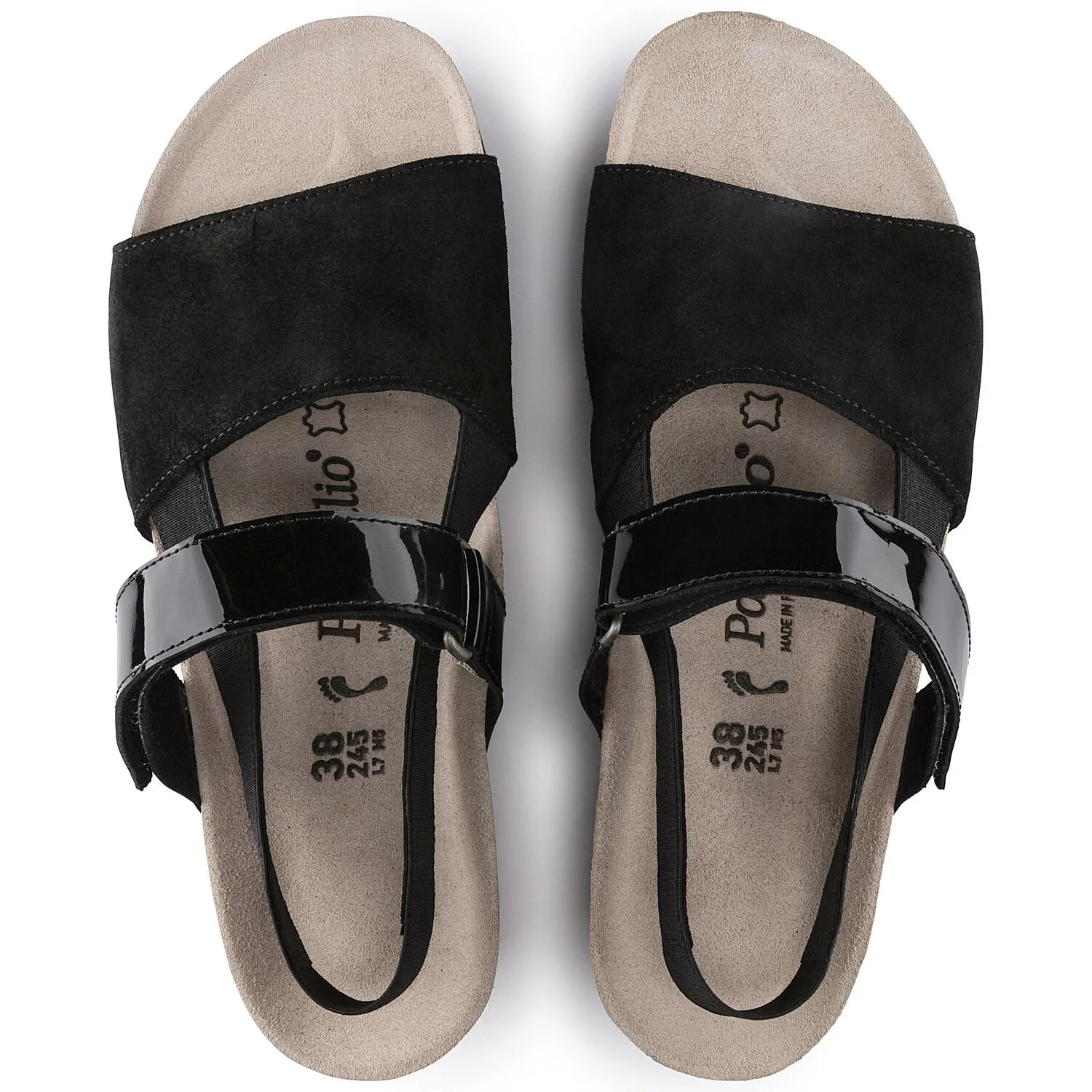Birkenstock Linda Black Suede/Patent