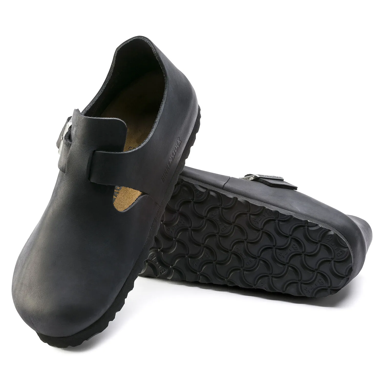 Birkenstock London Oiled Leather (Regular Width) Black