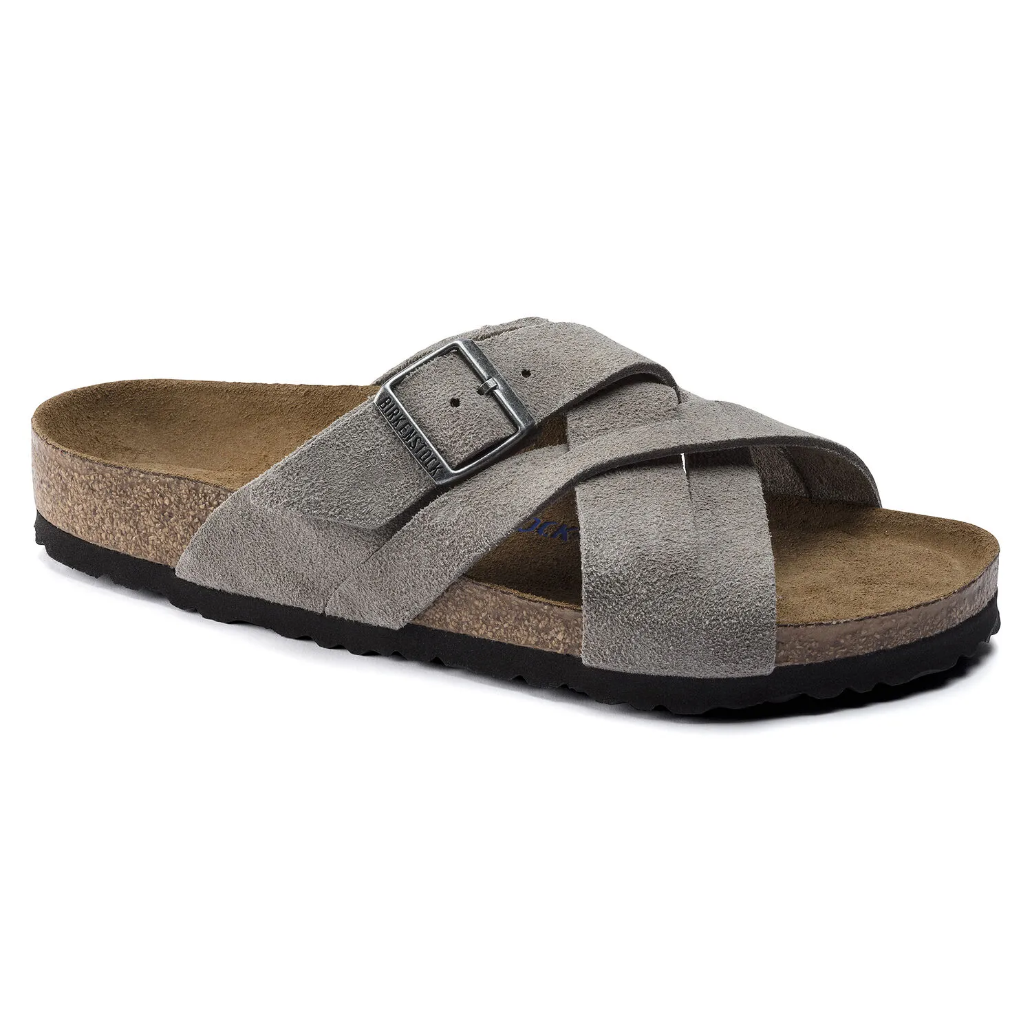 Birkenstock Lugano Soft Footbed Stone Coin Suede