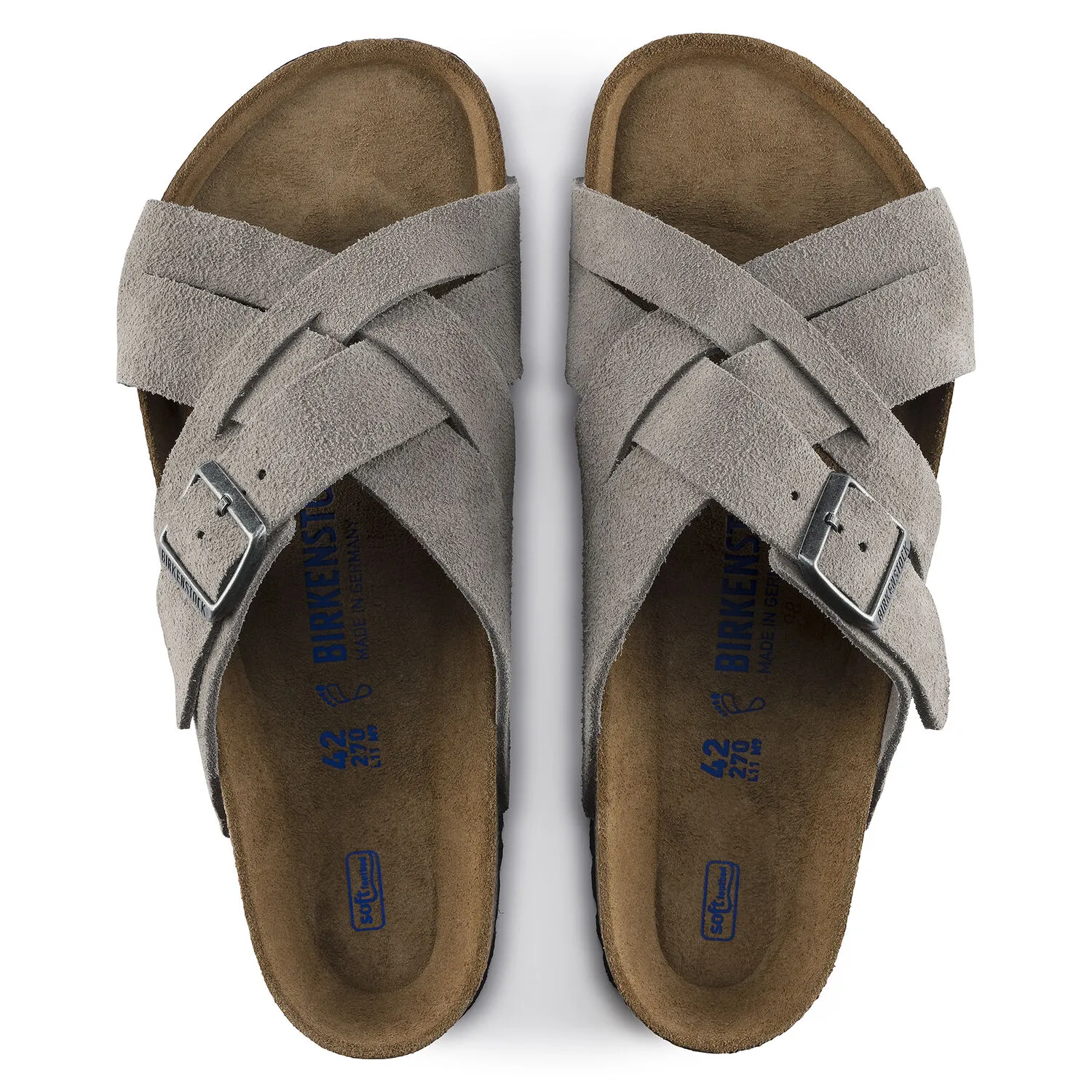 Birkenstock Lugano Soft Footbed Stone Coin Suede