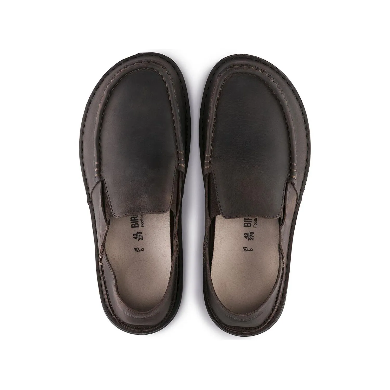 Birkenstock Duma Mens Moccasins Shoes Sz 7.5 Mid Brown Slip On Round Toe Loafers Birkenstock Duma Mens Moccasins Shoes Sz 7.5 Mid Brown Slip  main image 3