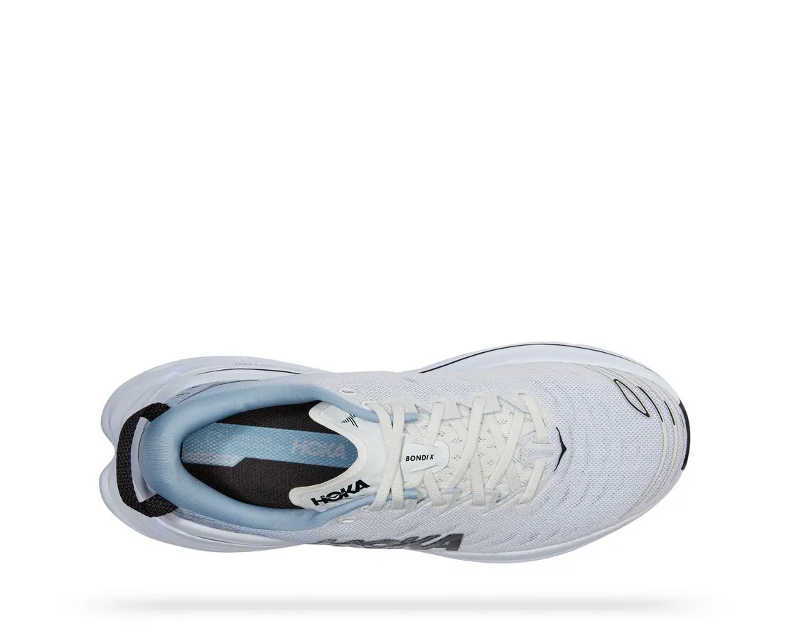 Hoka One One Bondi X - Mens Blanc De Blanc/Blue Fog