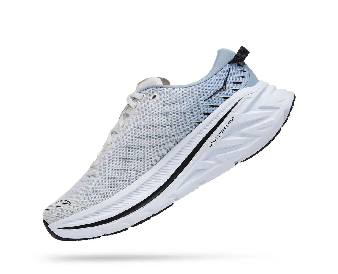 Hoka One One Bondi X - Mens Blanc De Blanc/Blue Fog