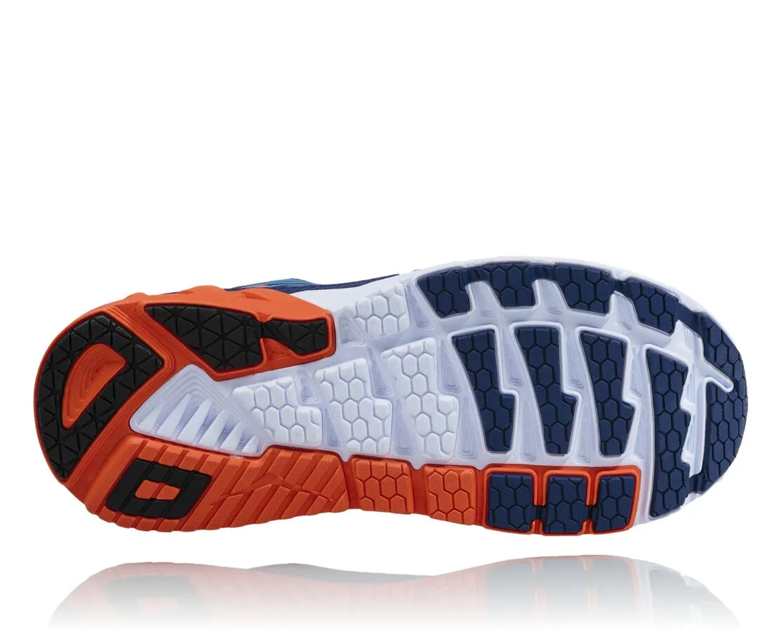 Hoka One One Arahi - Mens Medieval Blue/Red Orange