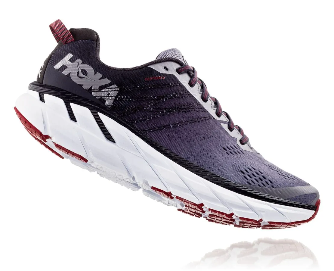 Hoka One One Clifton 6 - Mens Gull/Obsidian
