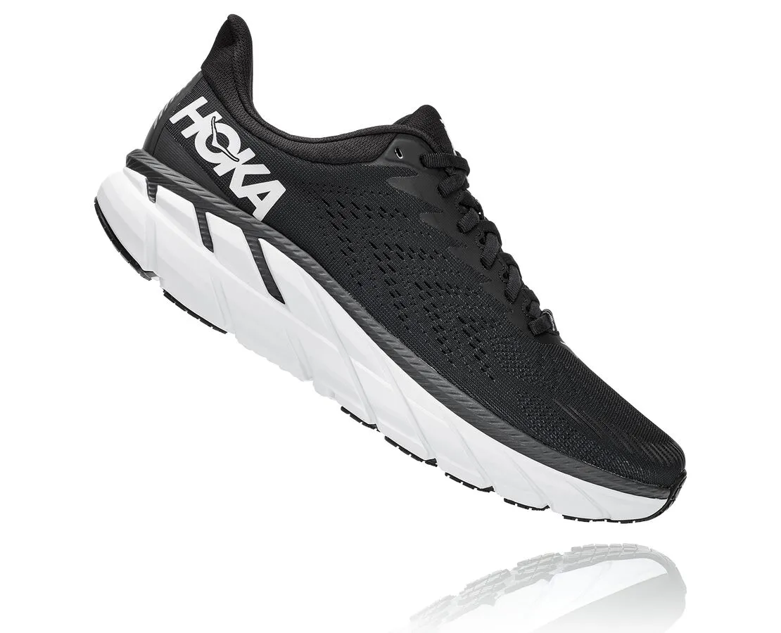 Hoka One One Clifton 7 - Mens Black/White