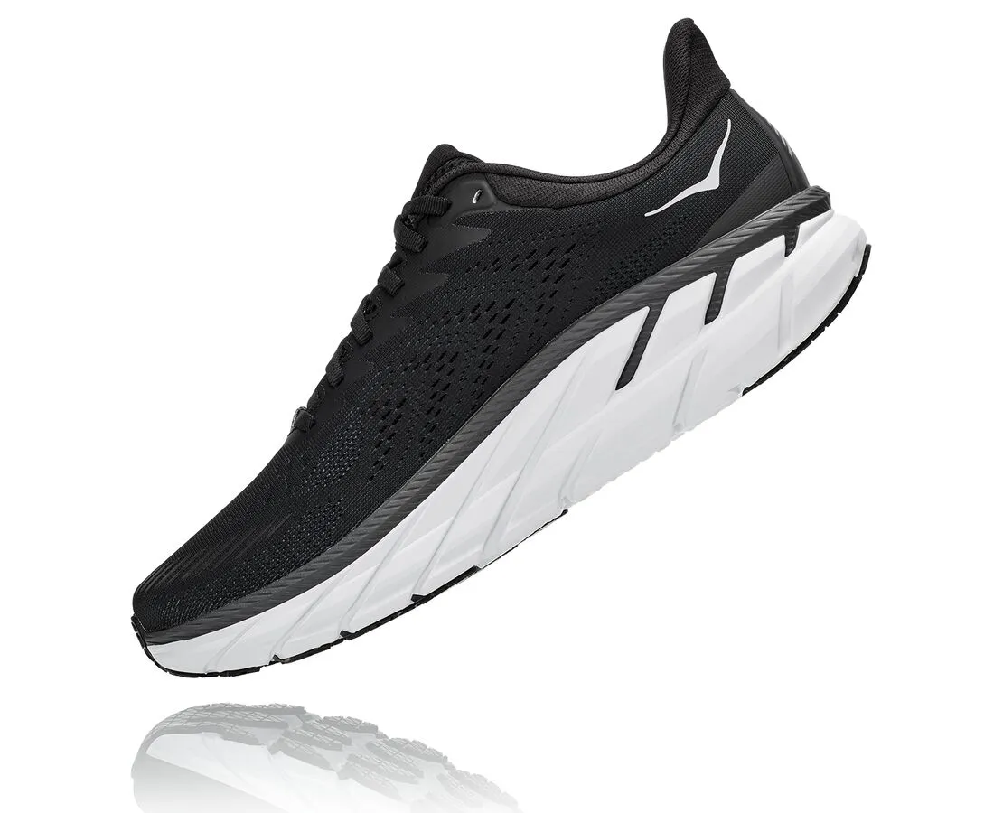 Hoka One One Clifton 7 - Mens Black/White