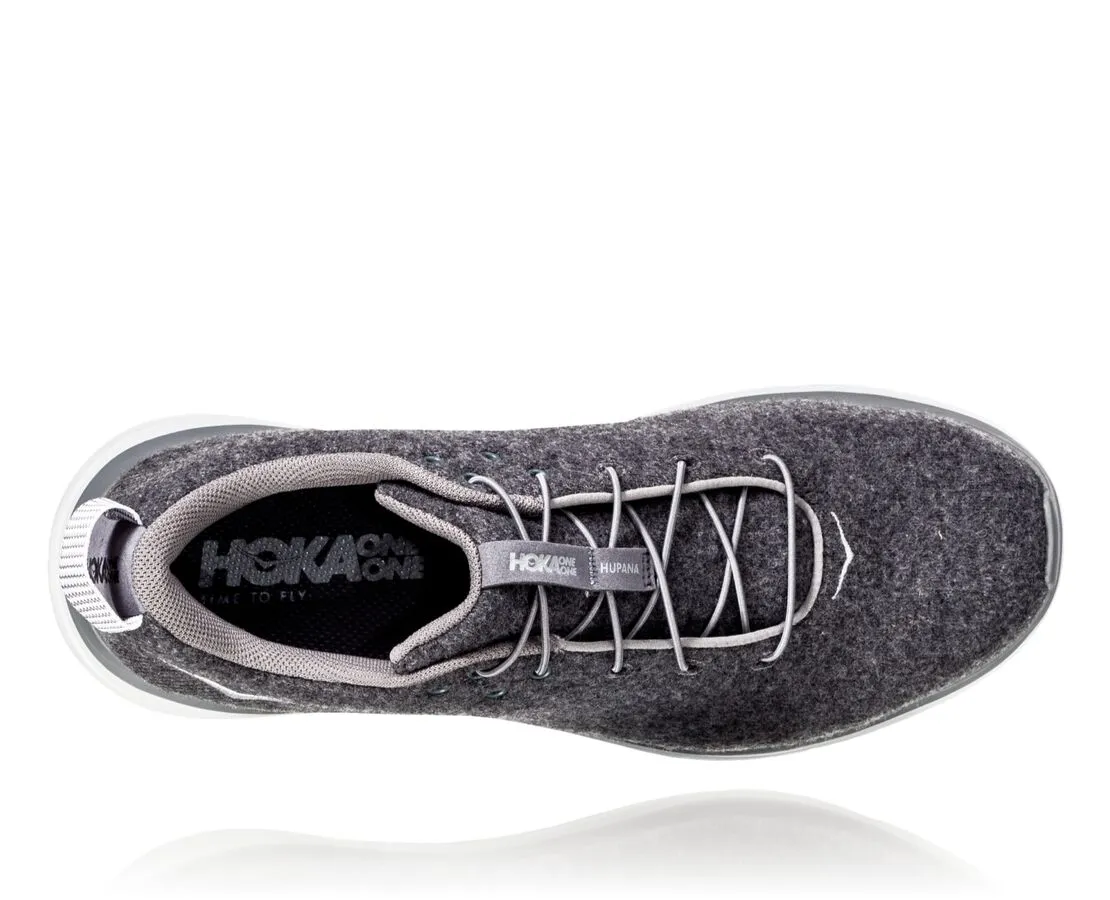 Hoka One One Hupana Flow Wool - Mens Dark Shadow/Charcoal Gray display picture 2