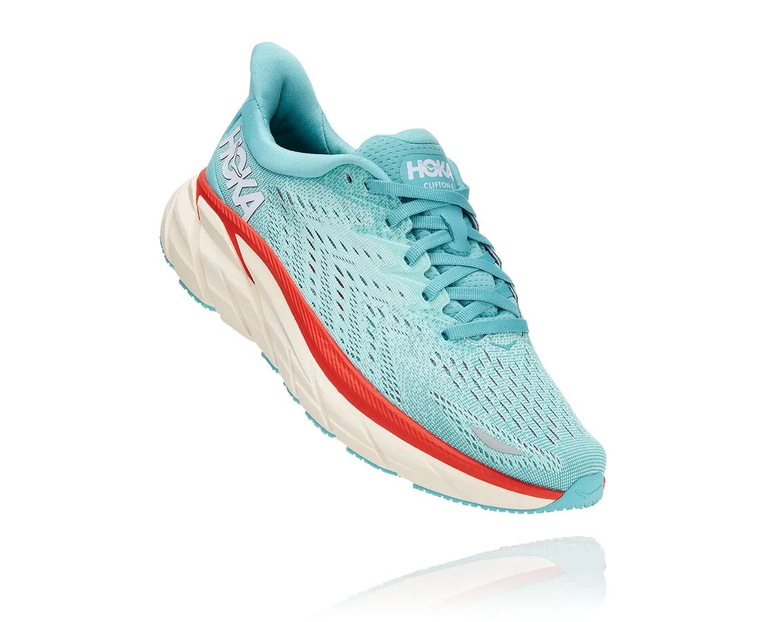 Hoka One One Clifton 8 - Womens Aquarelle/Eggshell Blue