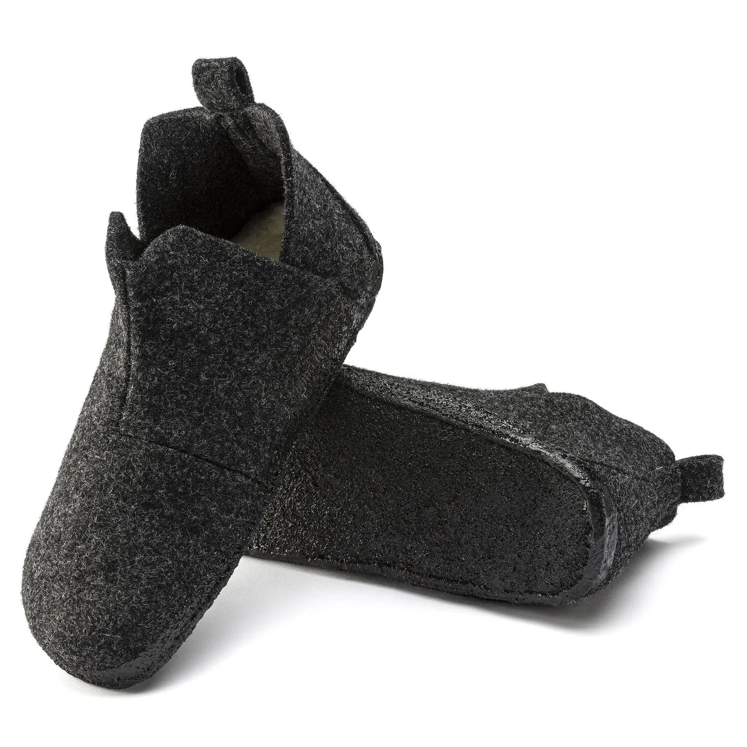 Birkenstock Andermatt Wool Felt Slipper Booties Gray L9 M7 EU 40 Shearling Lined Birkenstock ANDERMATT ANTHRACITE main image 3