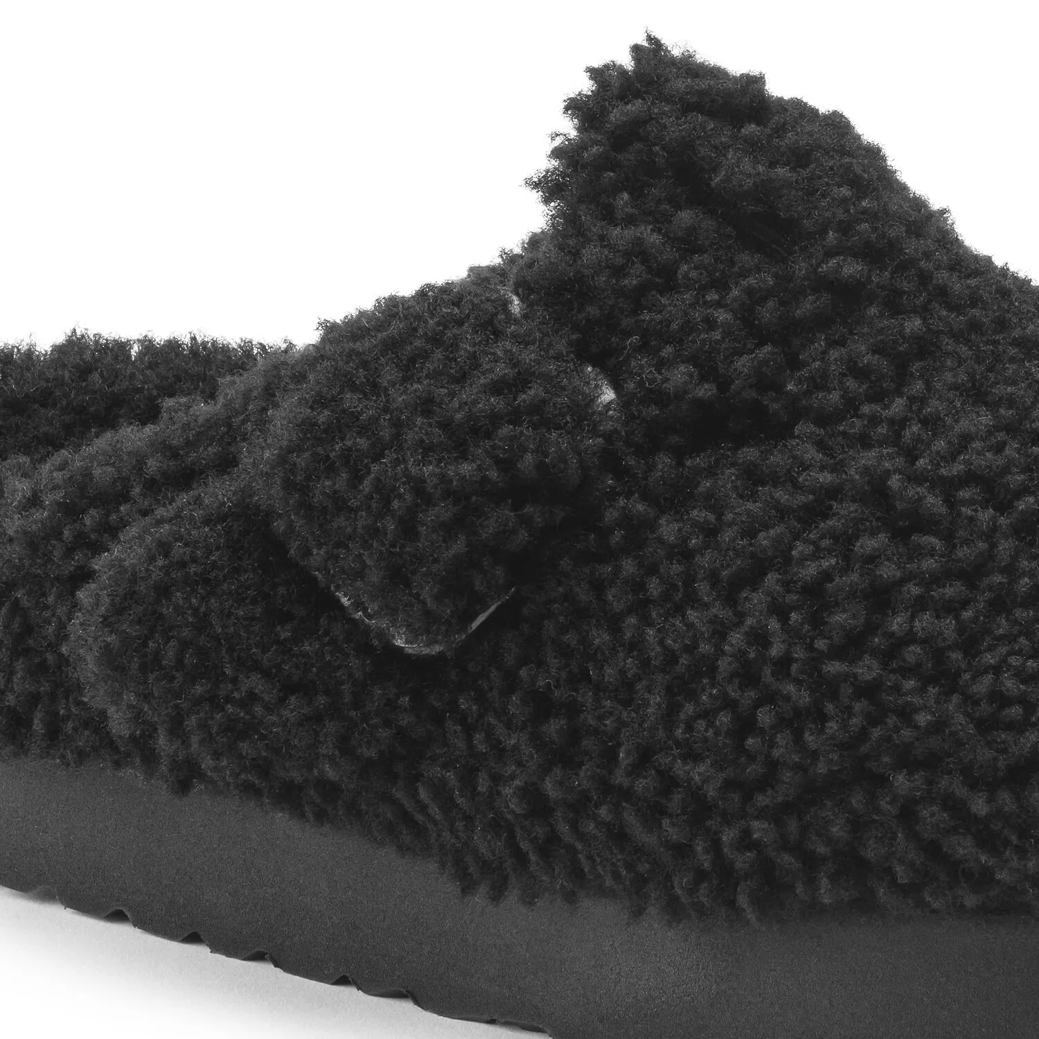 Birkenstock Boston Big Buckle Platform Teddy Black Birkenstock Boston Big Buckle Platform Teddy Black