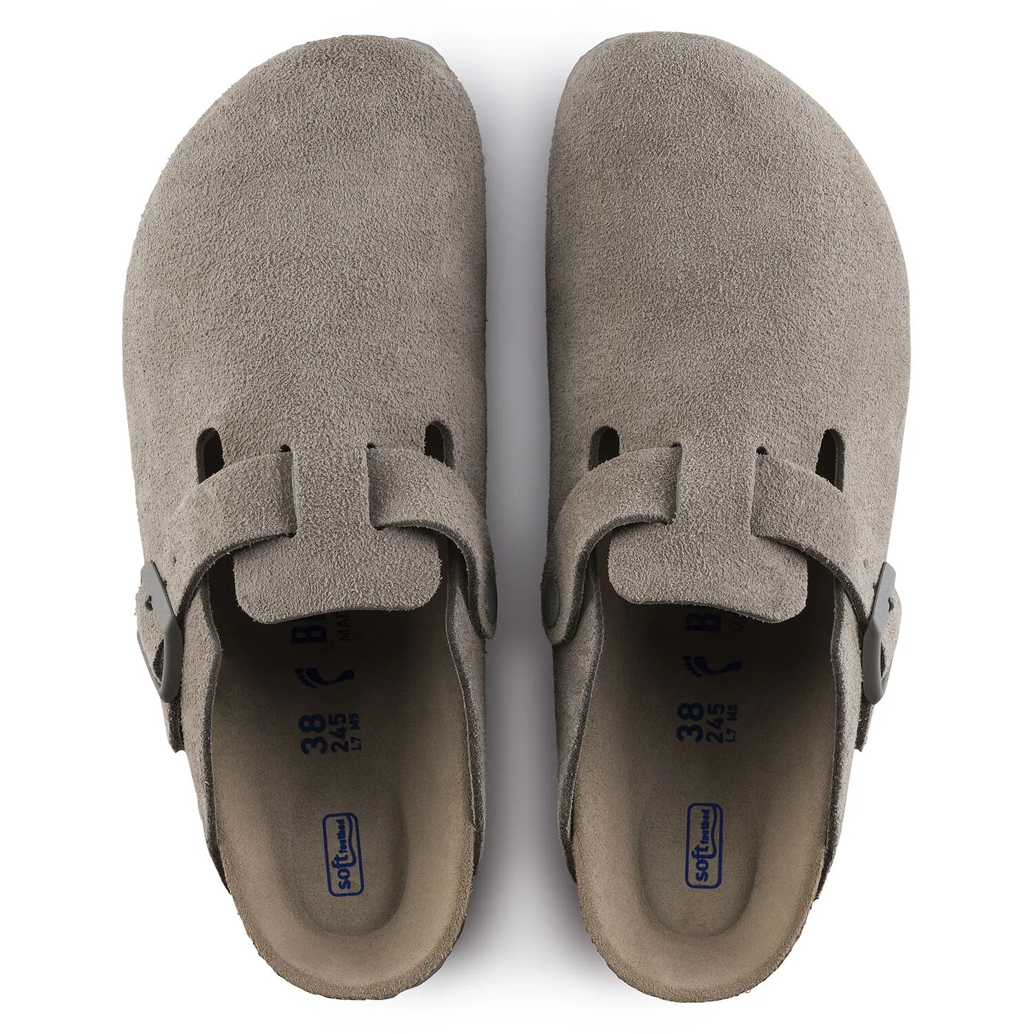 Birkenstock Boston Soft Footbed Stone Coin Suede