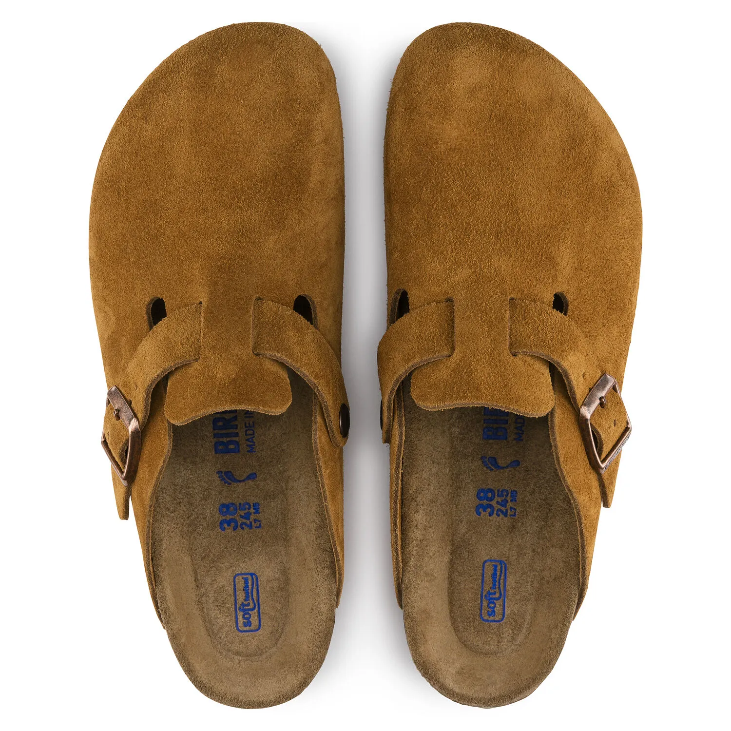 Birkenstock Boston Soft Footbed Mink Suede