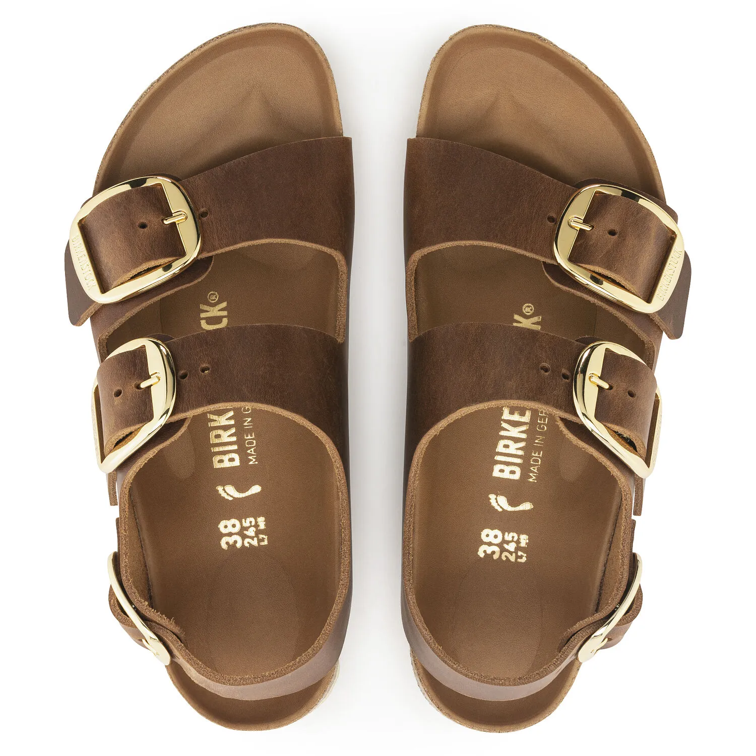 Birkenstock Milano Big Buckle Cognac Oiled
