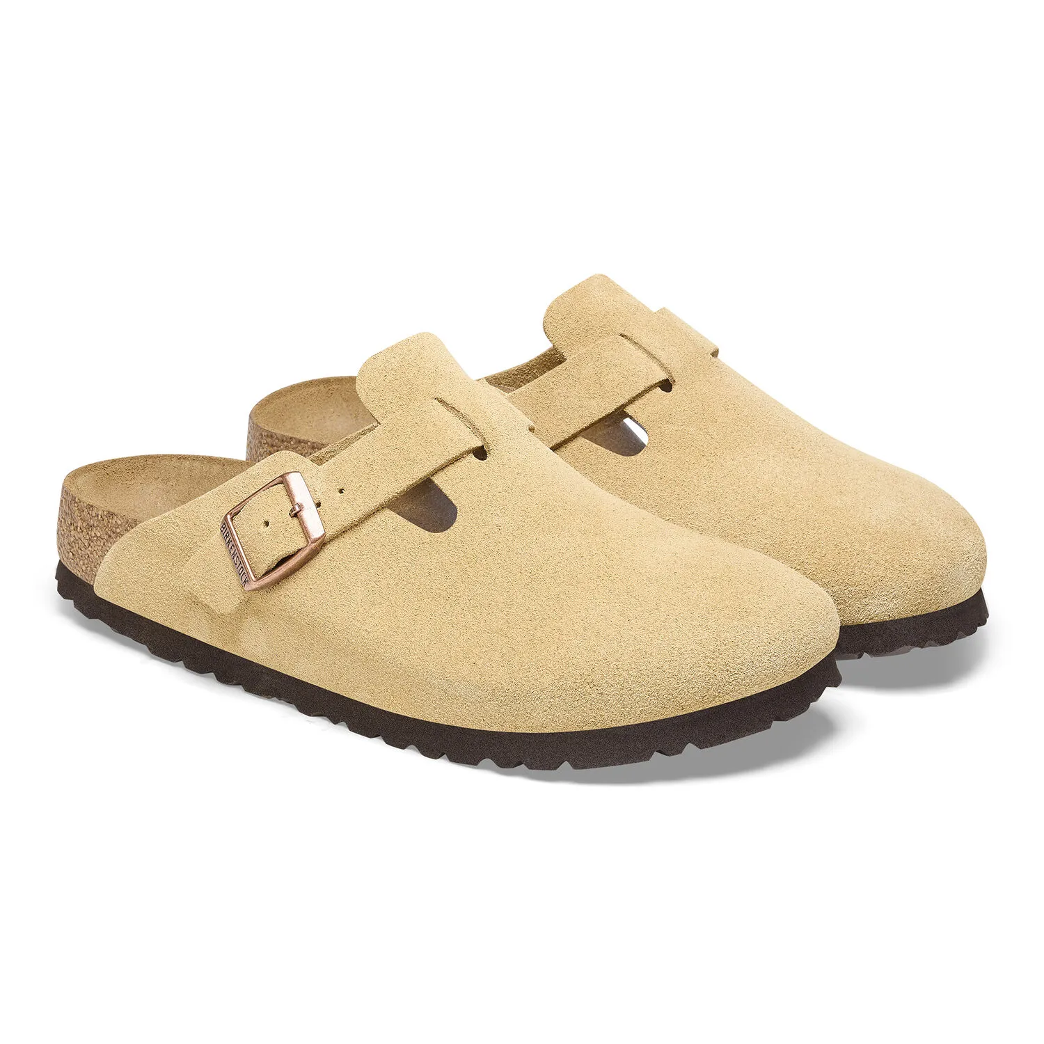 Birkenstock Boston Latte Cream Suede