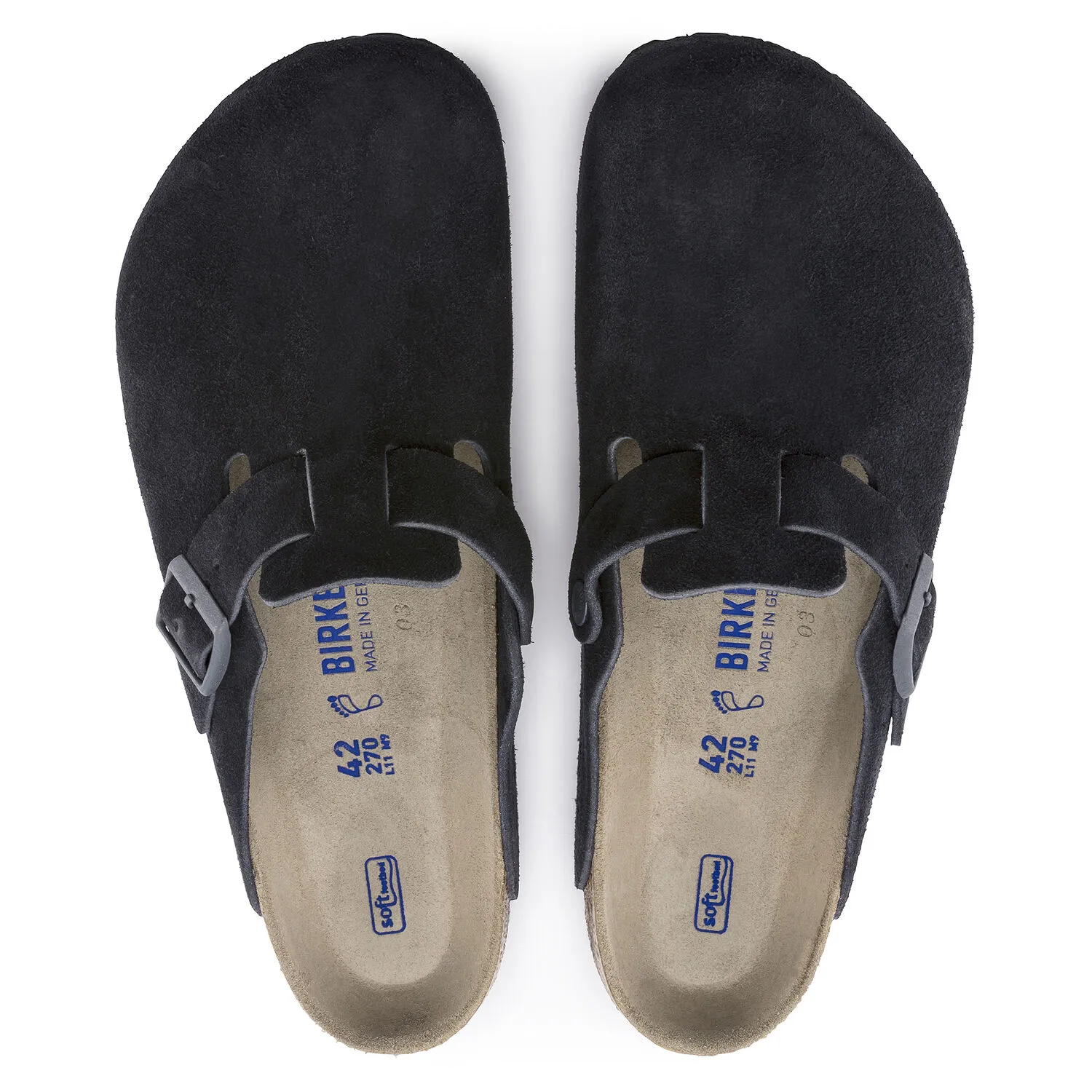 Birkenstock Boston Soft Footbed Midnight Suede