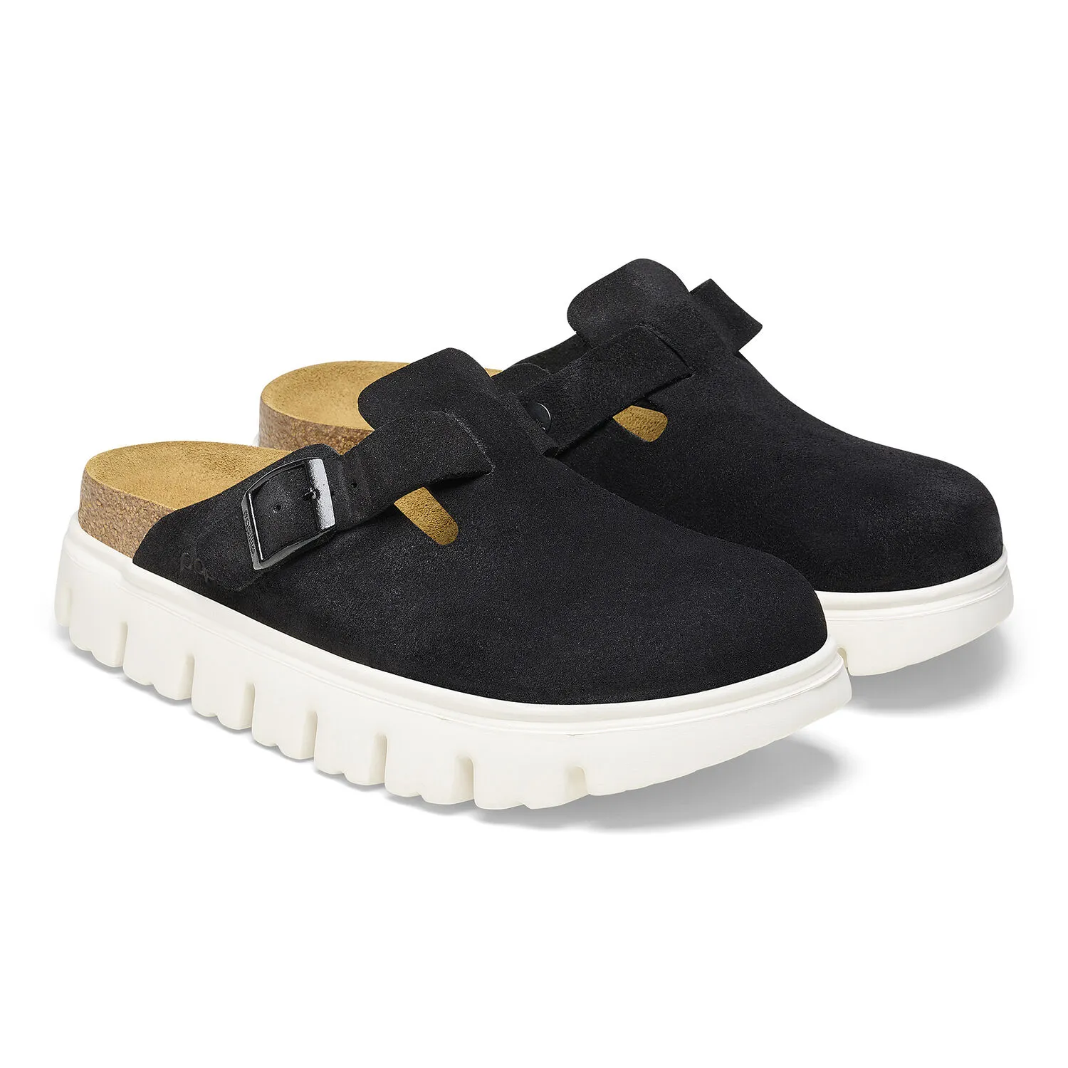Birkenstock Boston Chunky Black Suede