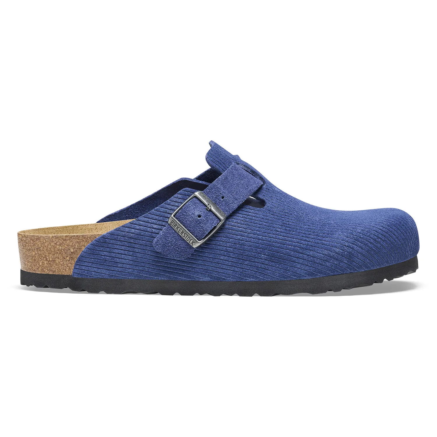 Birkenstock Boston Corduroy Indigo Blue Suede
