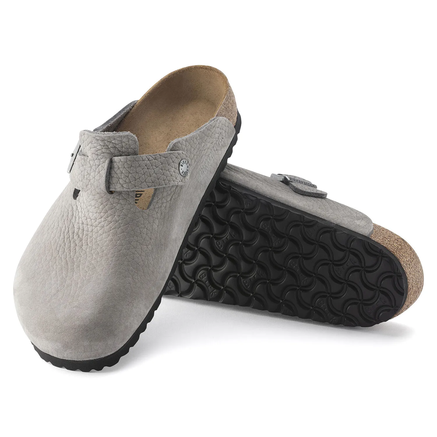 Birkenstock Boston Desert Buck Whale Gray