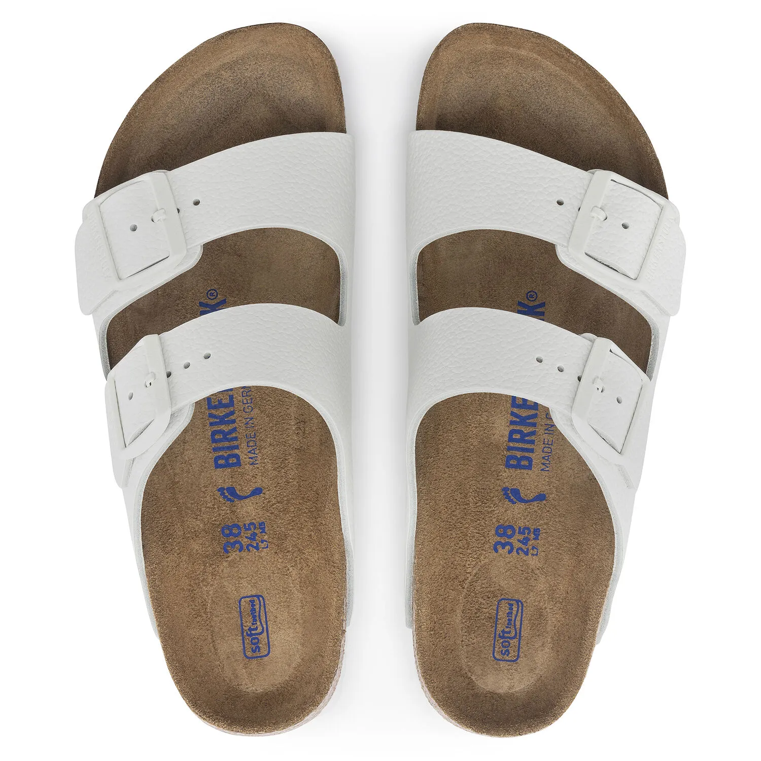 Birkenstock Arizona Soft Footbed Leather (Narrow Width) White
