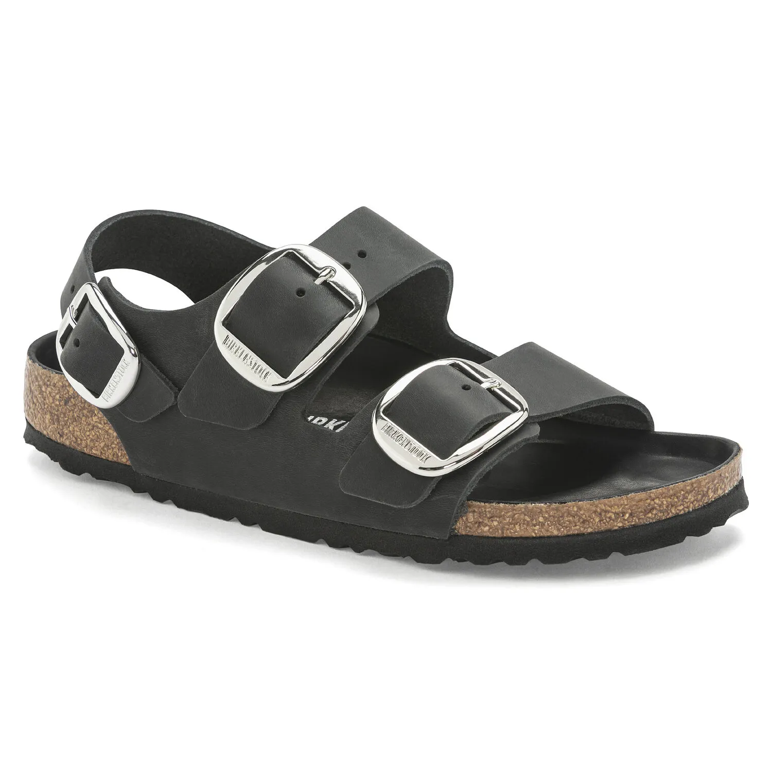 Birkenstock Milano Big Buckle Oiled Leather (Narrow Width) Black