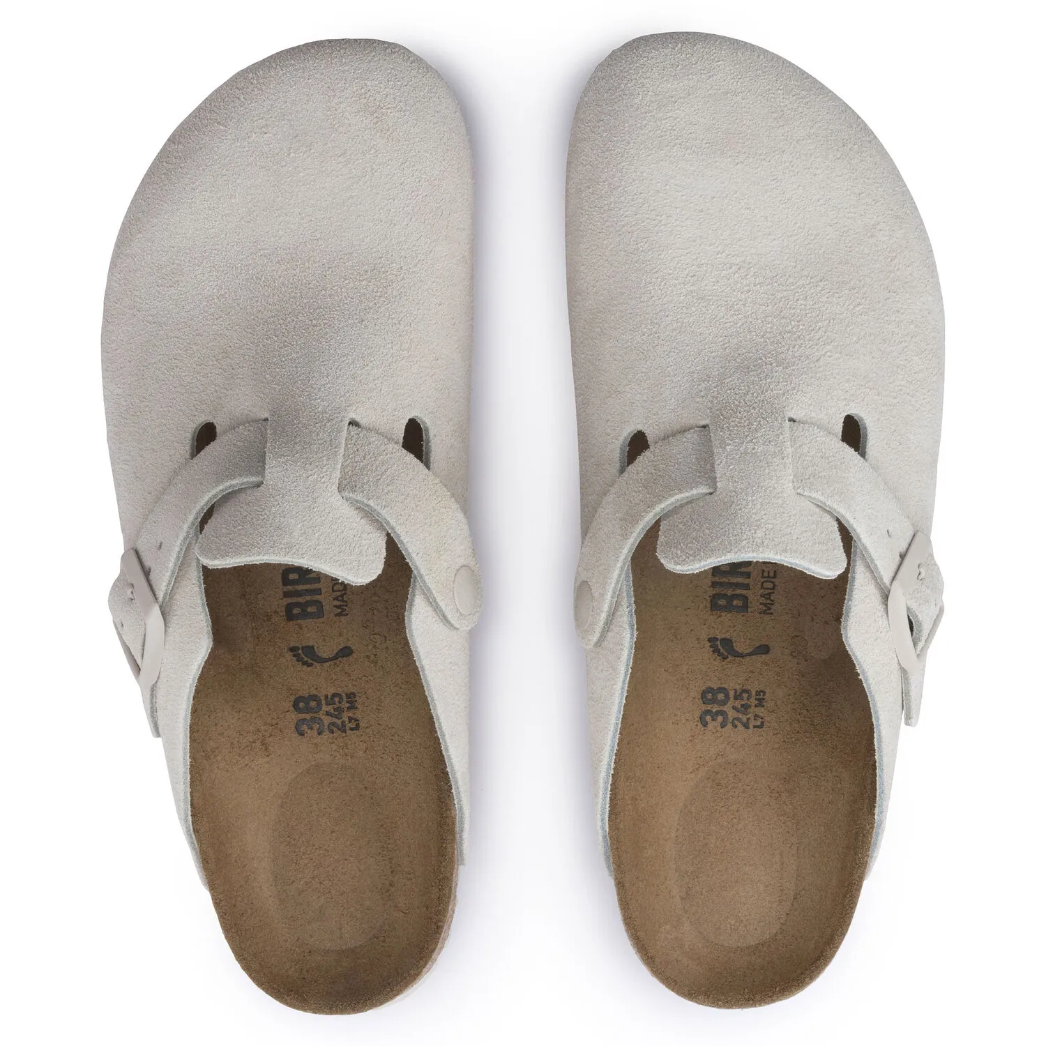 Birkenstock Boston Antique White Suede