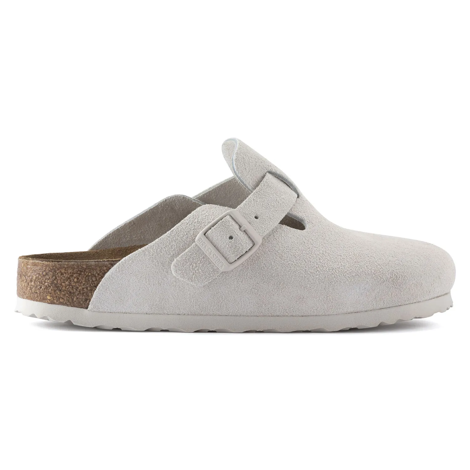 Birkenstock Boston Antique White Suede