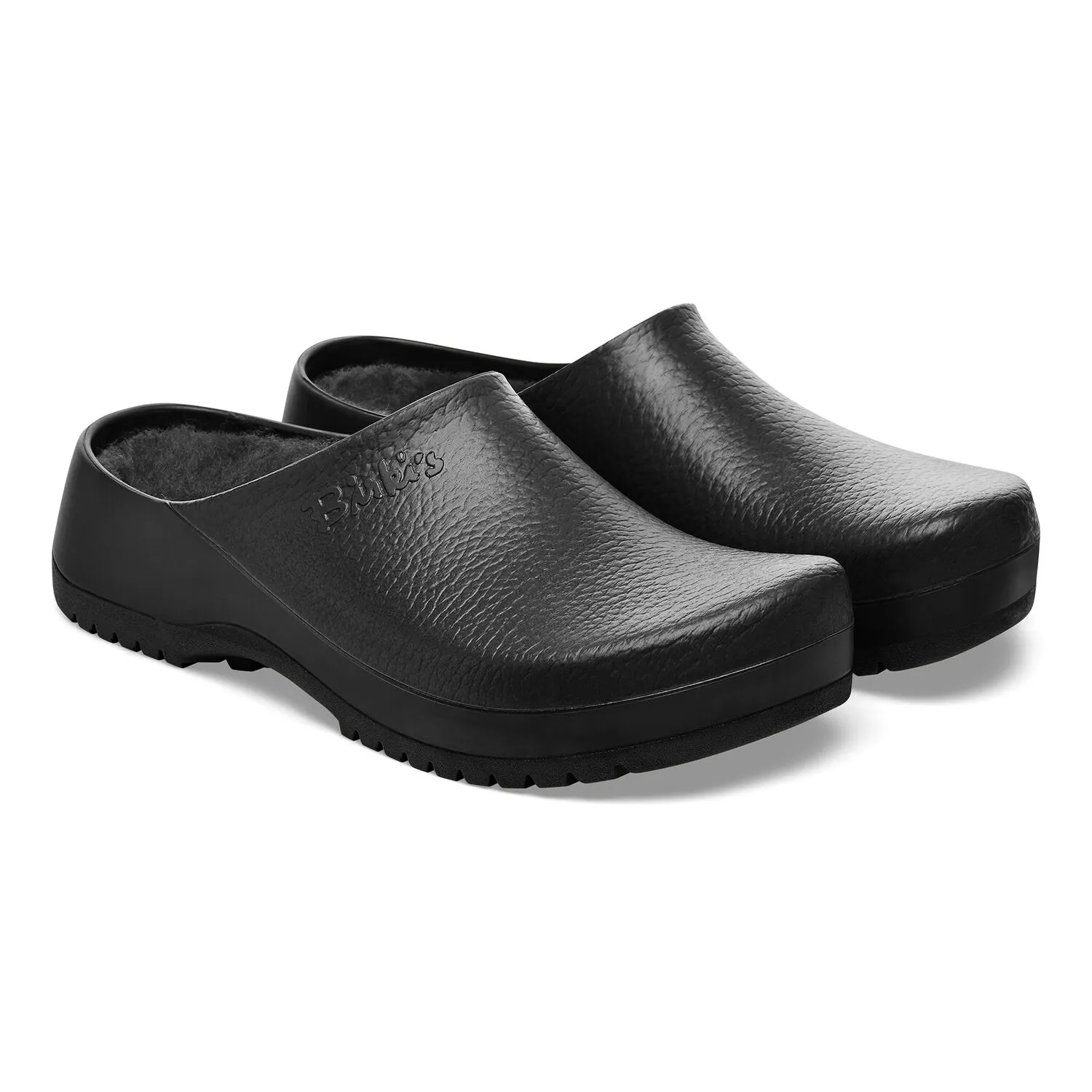 Birkenstock Super Birki Shearling Black Polyurethane