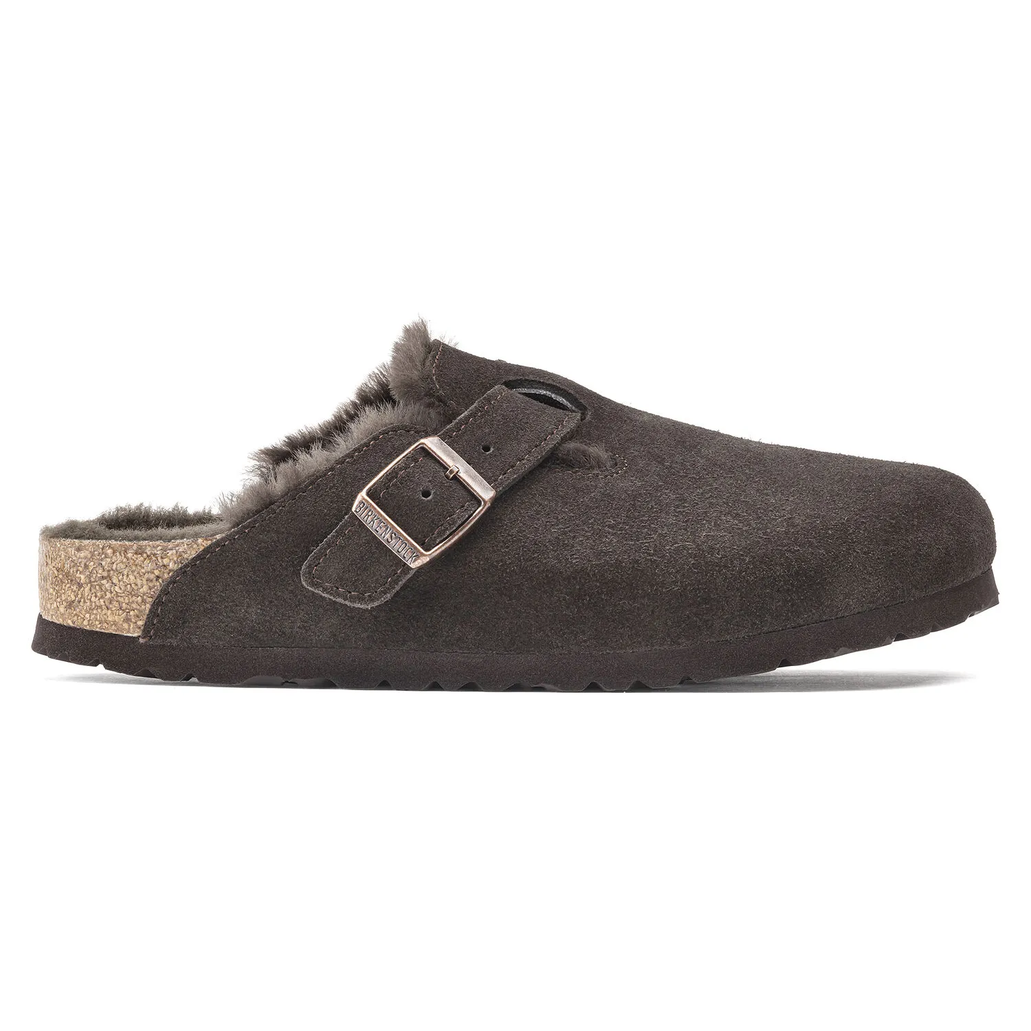 Birkenstock Boston Shearling Mocha Suede (Mocha Shearling)