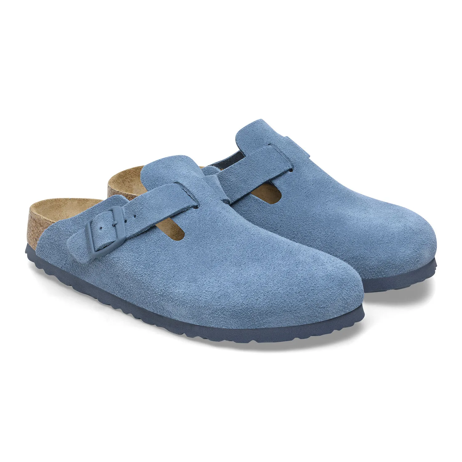 Birkenstock Boston Soft Footbed Elemental Blue Suede display picture 1