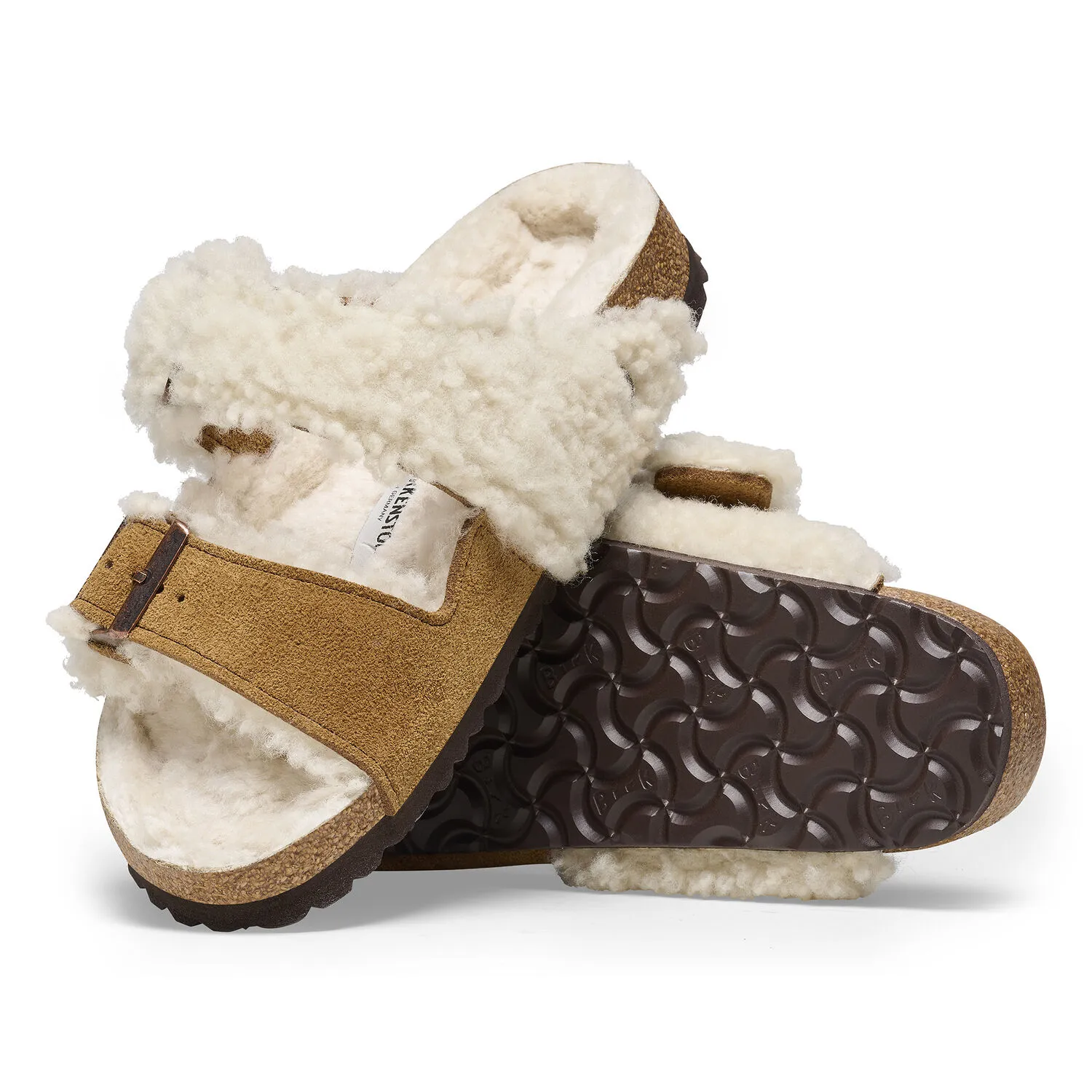 Birkenstock Arizona Teddy Split Mink Suede/Shearling