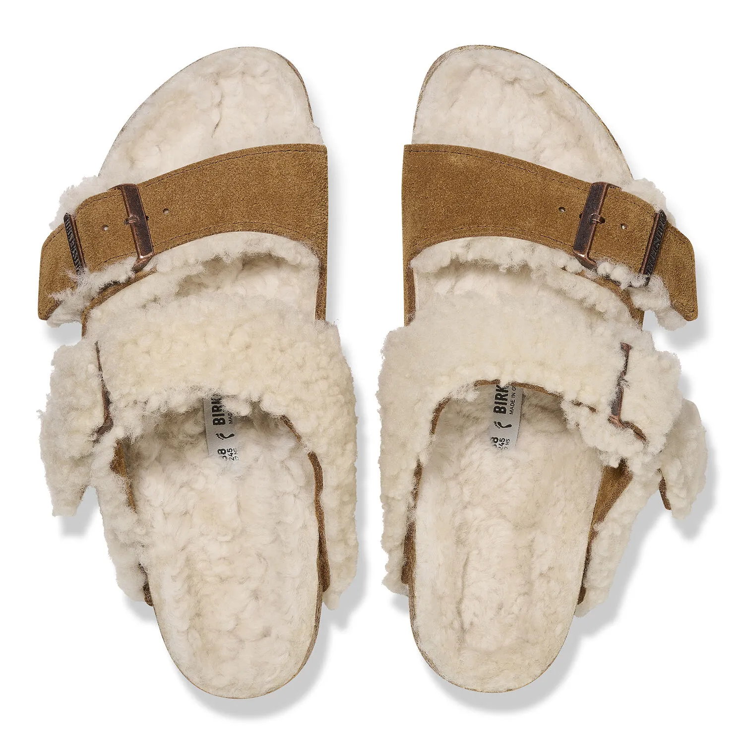 Birkenstock Arizona Teddy Split Mink Suede/Shearling