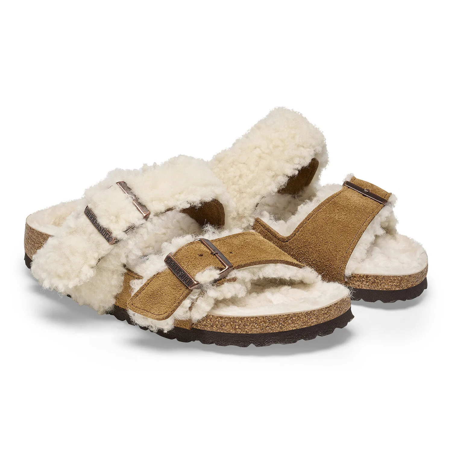 Birkenstock Arizona Teddy Split Mink Suede/Shearling