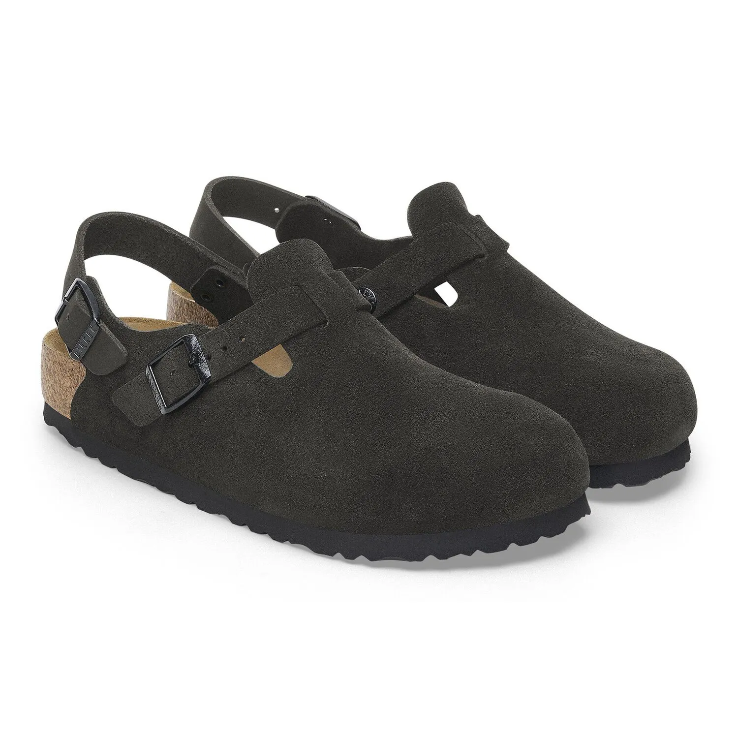 Birkenstock Tokio Suede Leather (Narrow Width) Black
