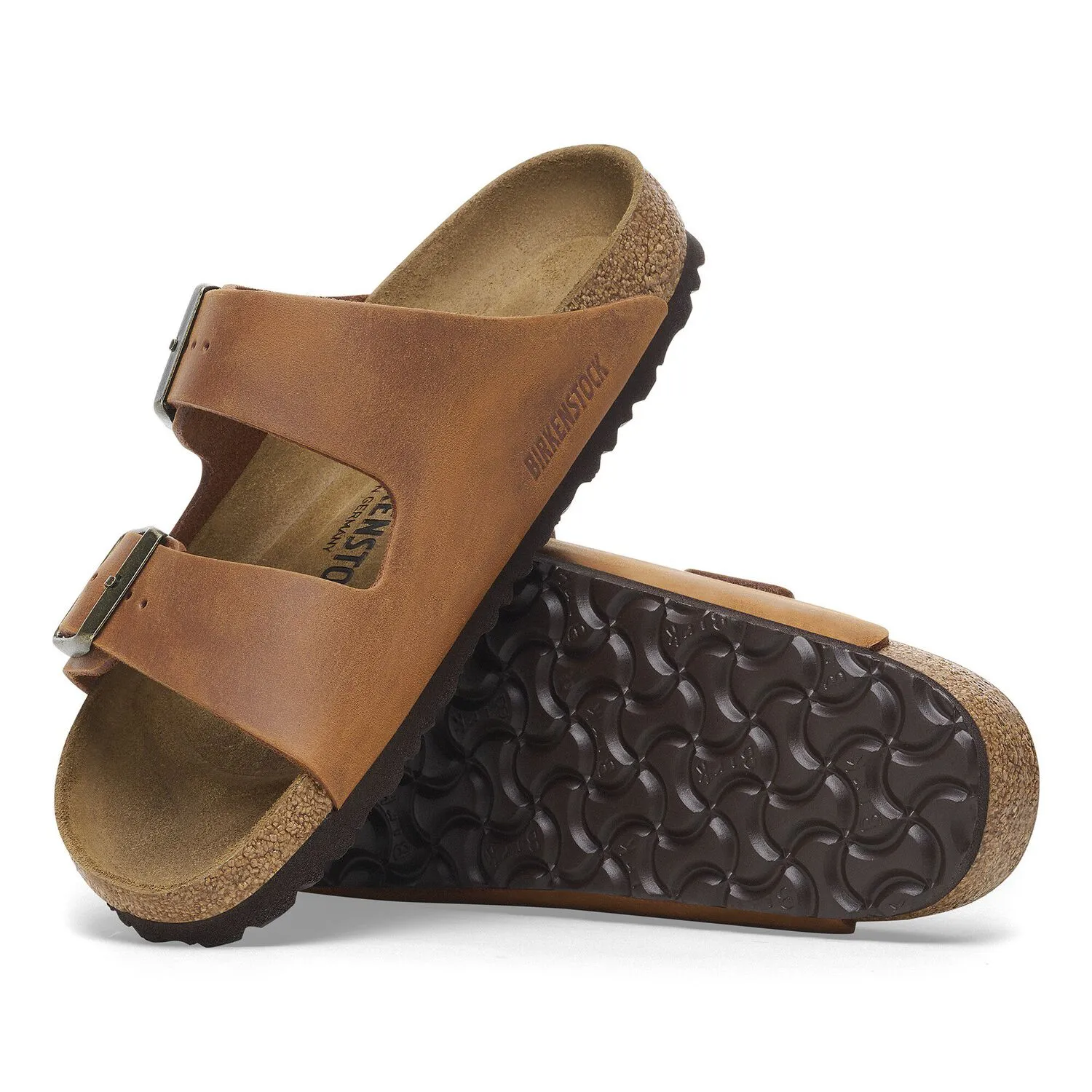 Birkenstock Arizona Oiled Leather (Narrow Width) Cognac