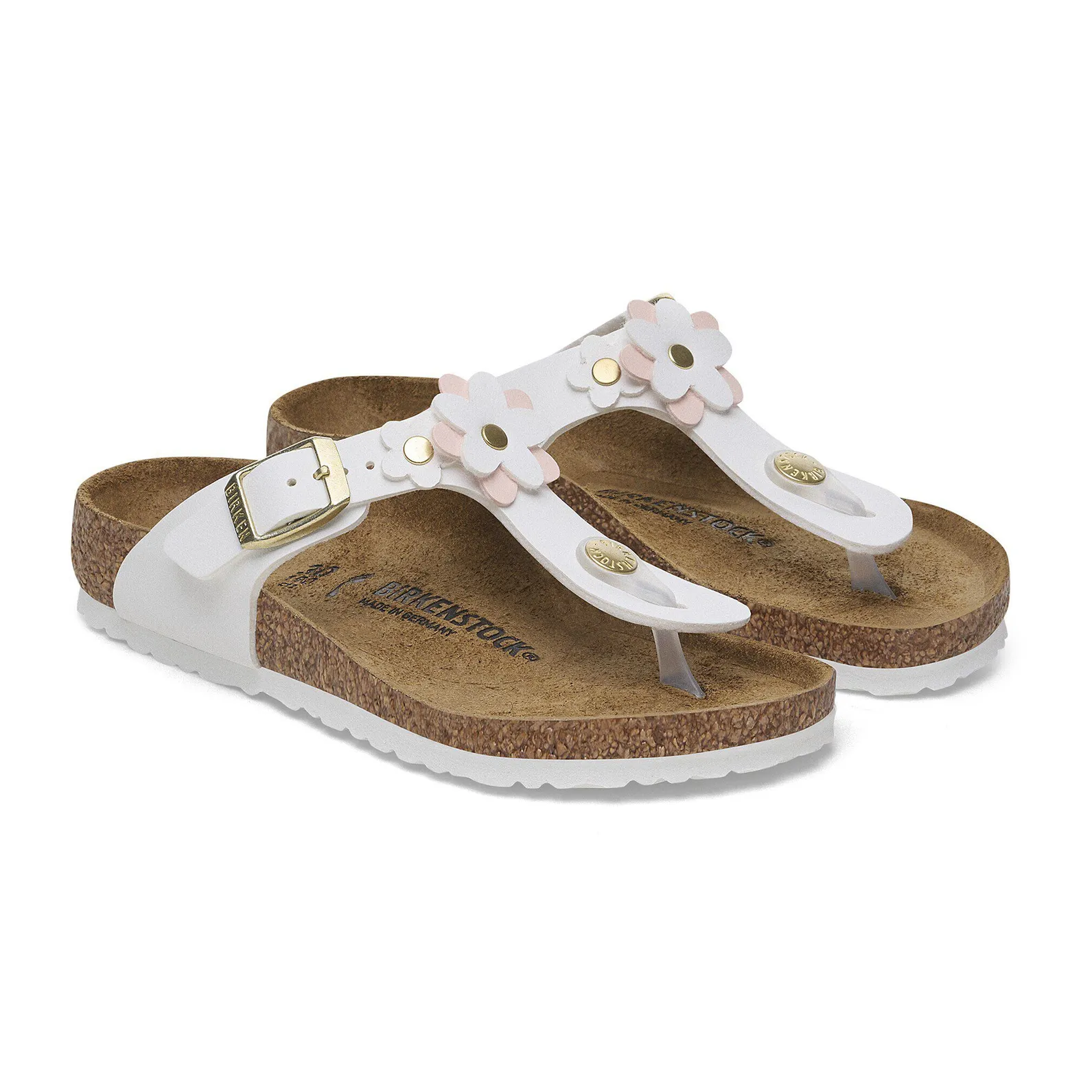 Birkenstock Gizeh Flowers - Kids White