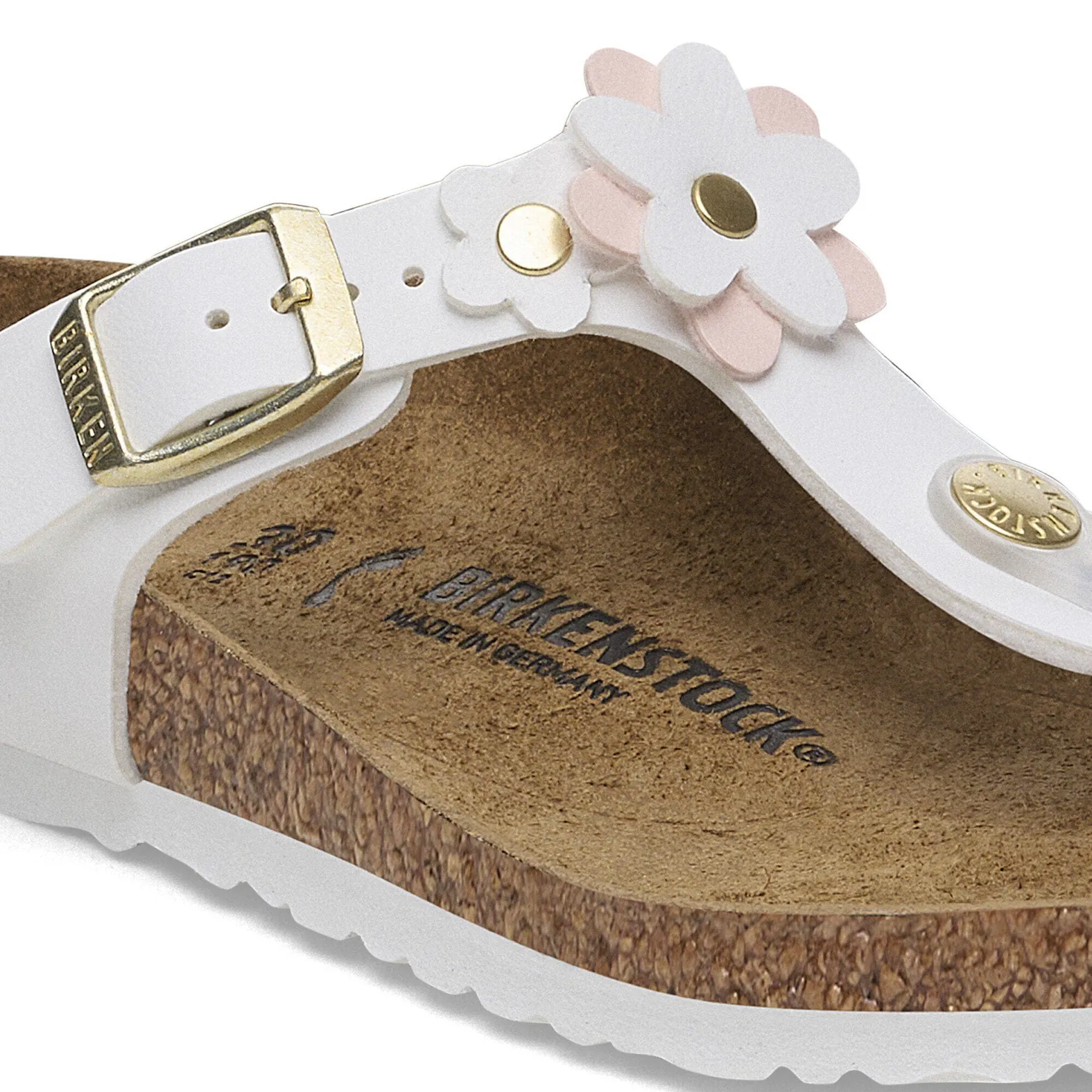 Birkenstock ギゼ フラワー エンベリッシュメント　37/24cm Gizeh Flower Leather Black | BIRKENSTOCK