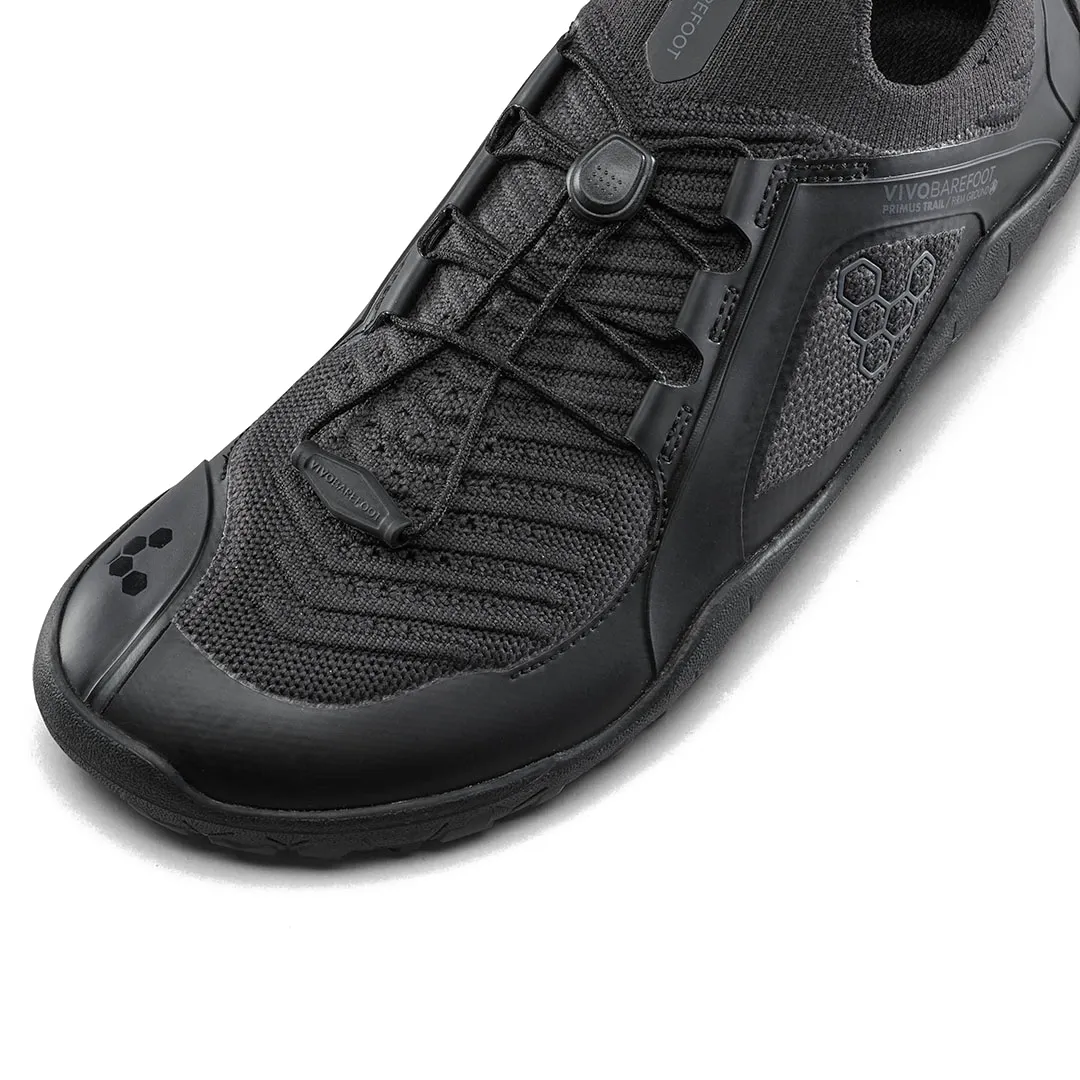 Vivo Barefoot Primus Trail Knit FG - Mens Obsidian/Obsidian display picture 1