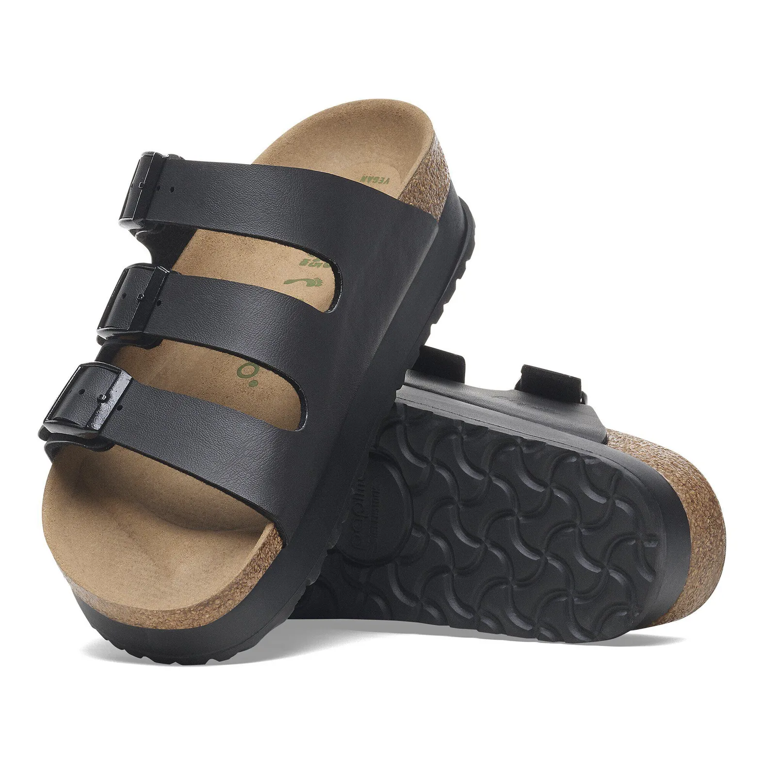 Birkenstock Florida Flex Platform Vegan Black BirkoFlor