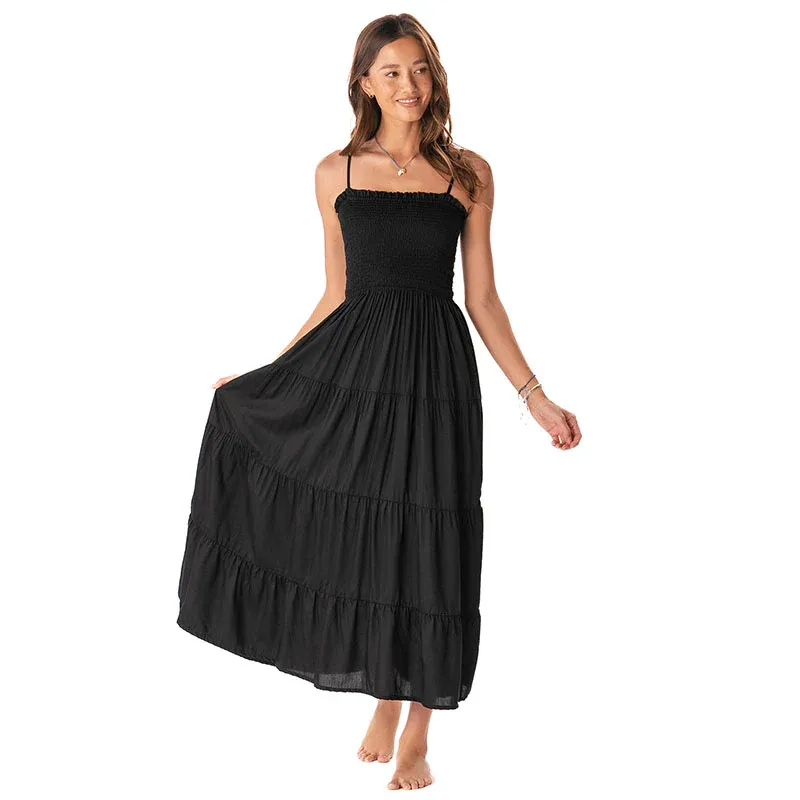 Lotus and Luna Mai Tai Maxi Dress Black