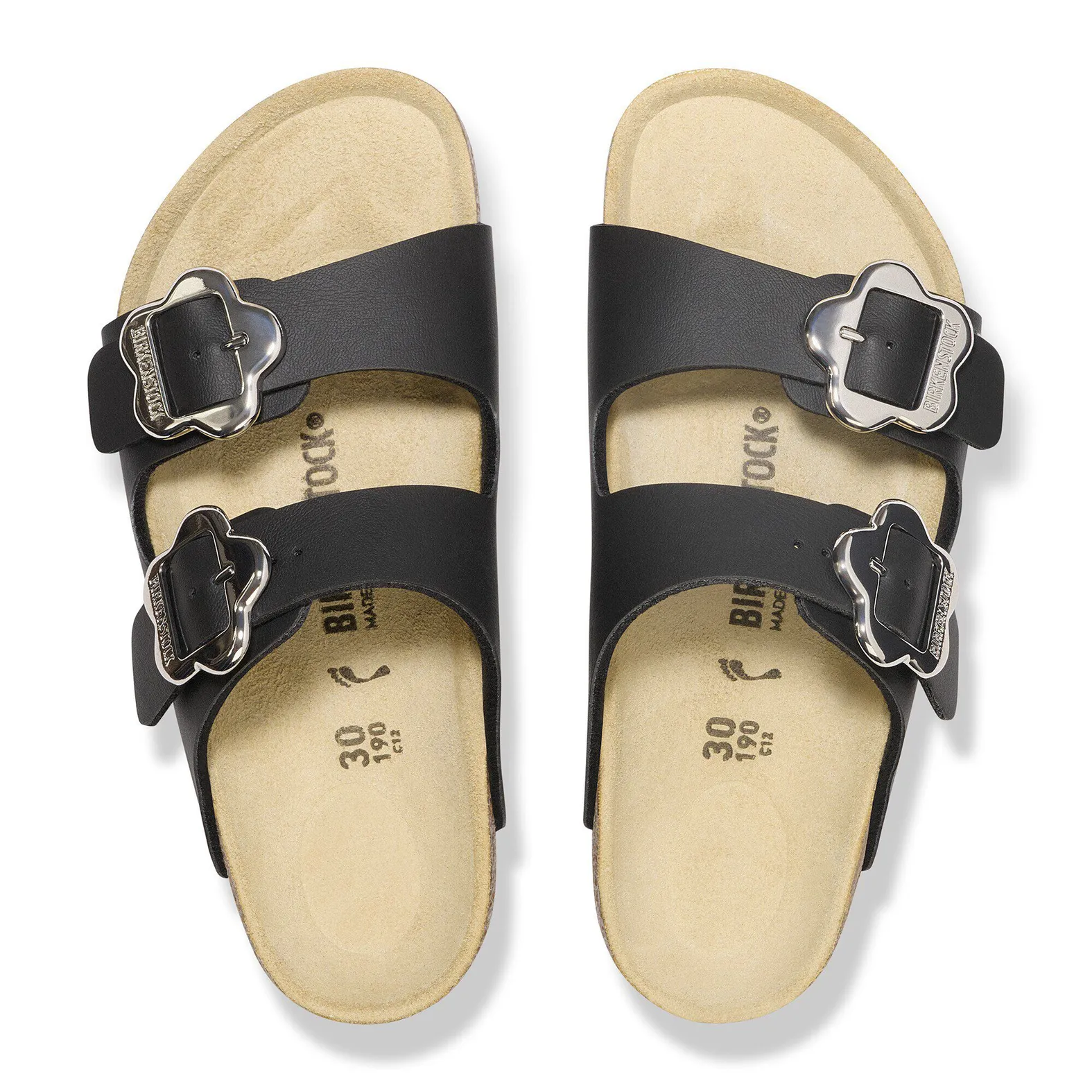 Birkenstock Arizona Flowers Kids Black BirkoFlor